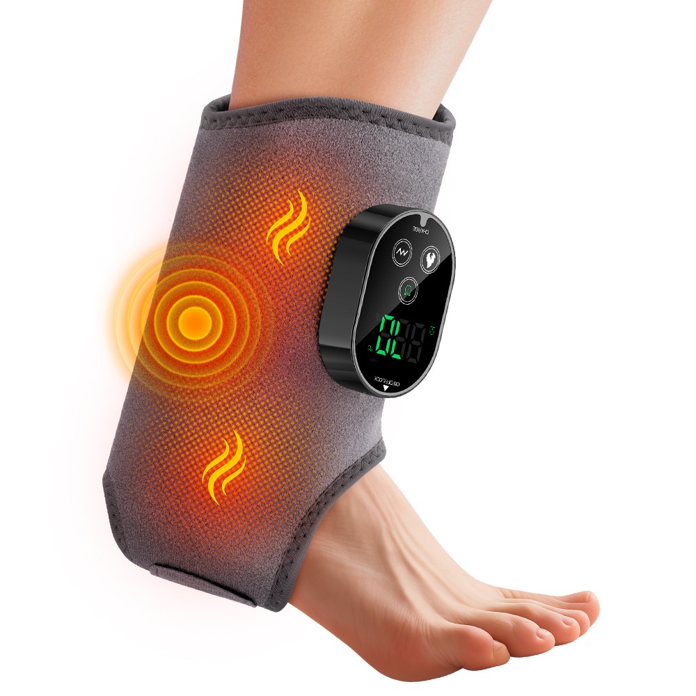 2 Pack Electric Foot Ankle Massager Pain Relief 6 Heat Levels, 3 Vibration Modes