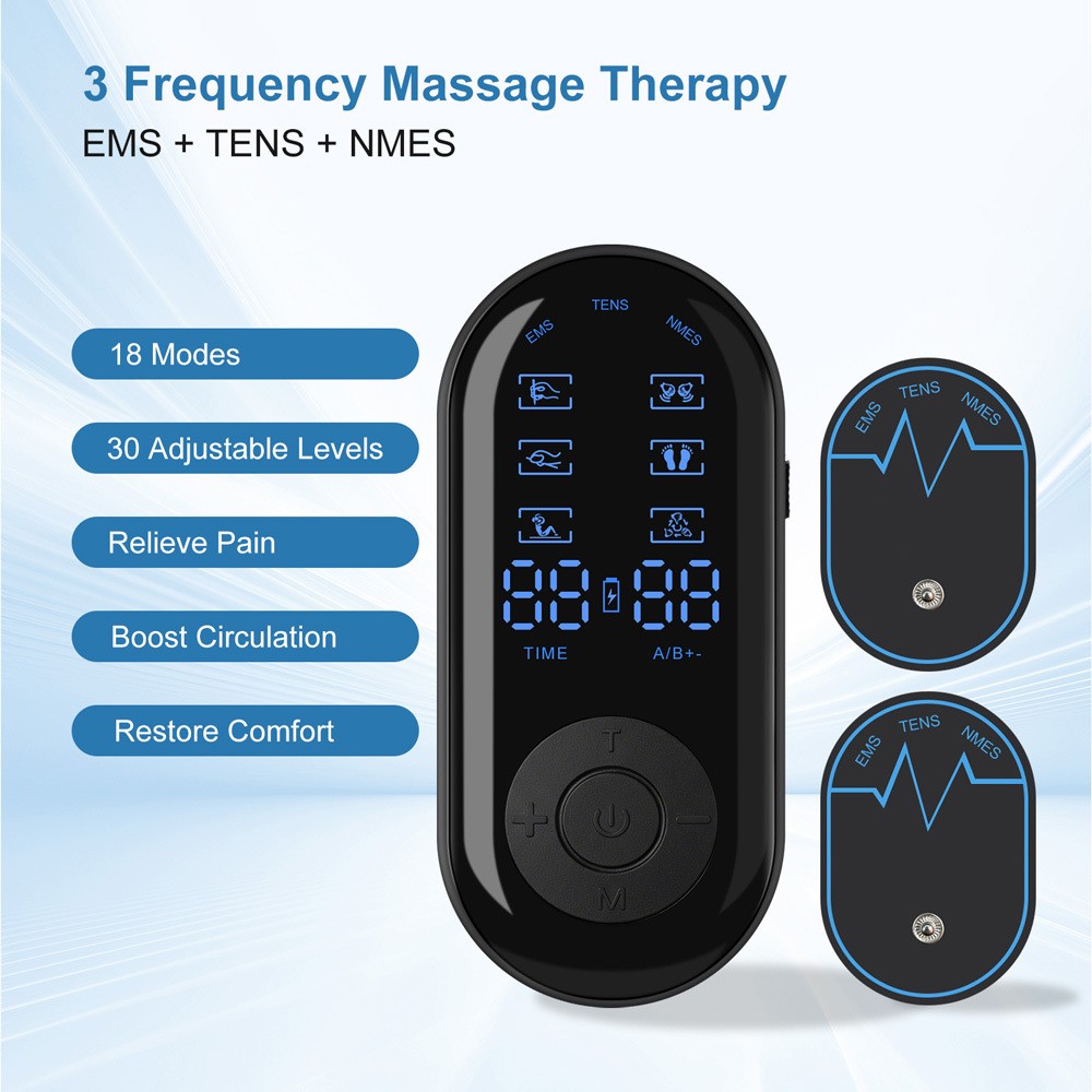 8 Electrode Pads Pulse Muscle Stimulator 18 Modes Pain Relief Message therapy