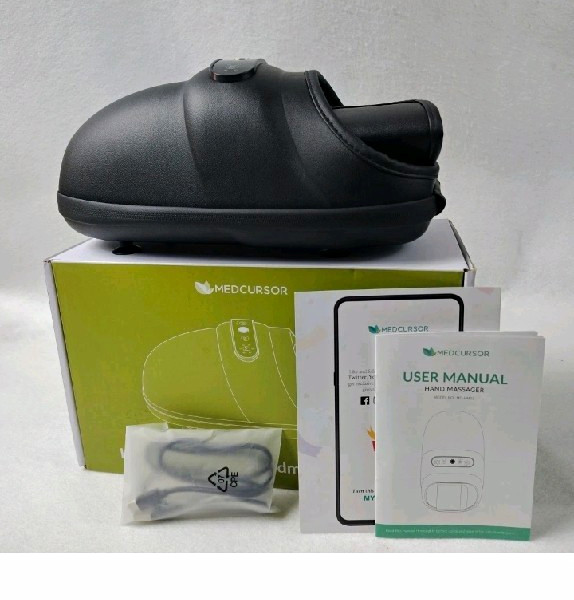 Medcursor Heated Hand/Wrist Massager Air Compression USB Charging Black