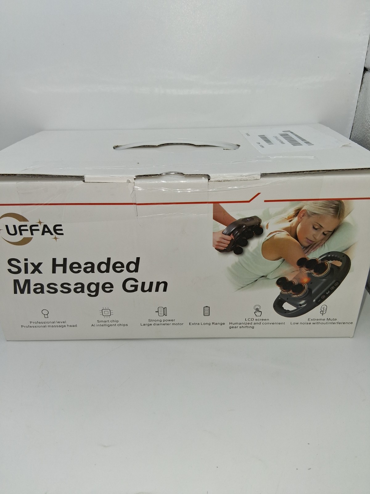 UFFAE 6 Head Massage Gun Deep Tissue with 9 Levels & 9 Modes YM-K60 – Gray