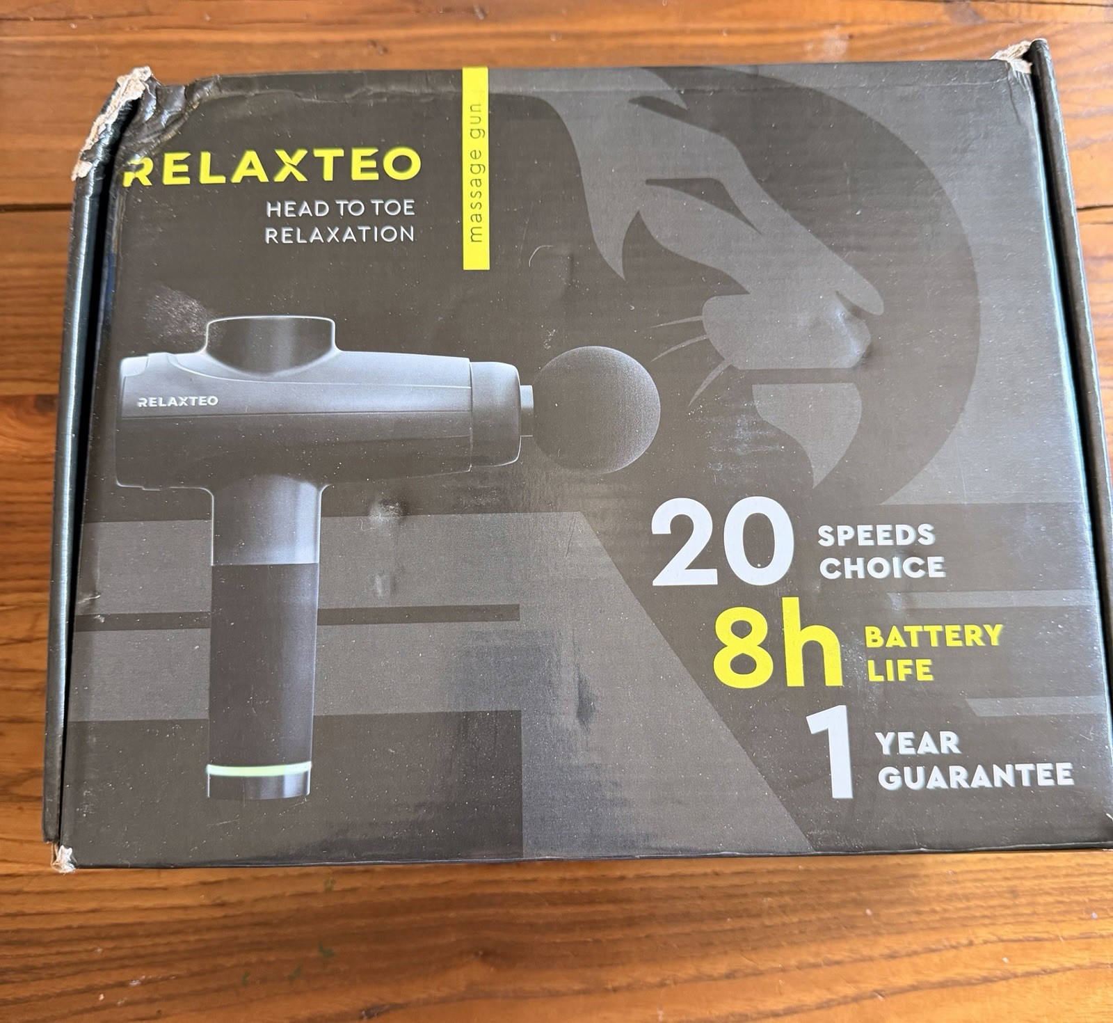 Relaxteo Percussion Muscle Massage Gun 100W 2500mAh Handheld Massage Gun