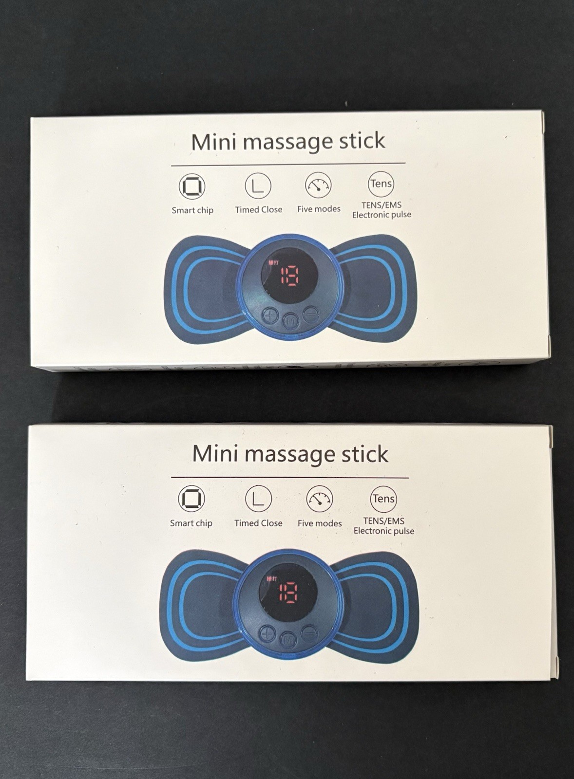 Lot of 2 Portable Mini Electric Massagers – Neck, Back, Body, Muscle Stimulator