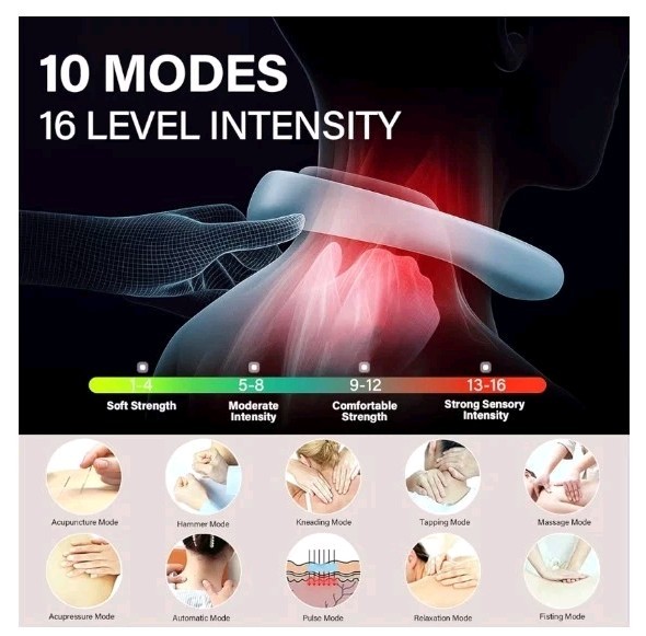 Neck Massager with Heat for Deep Tissue Pain Relief, Soothing Neck Massager Sage