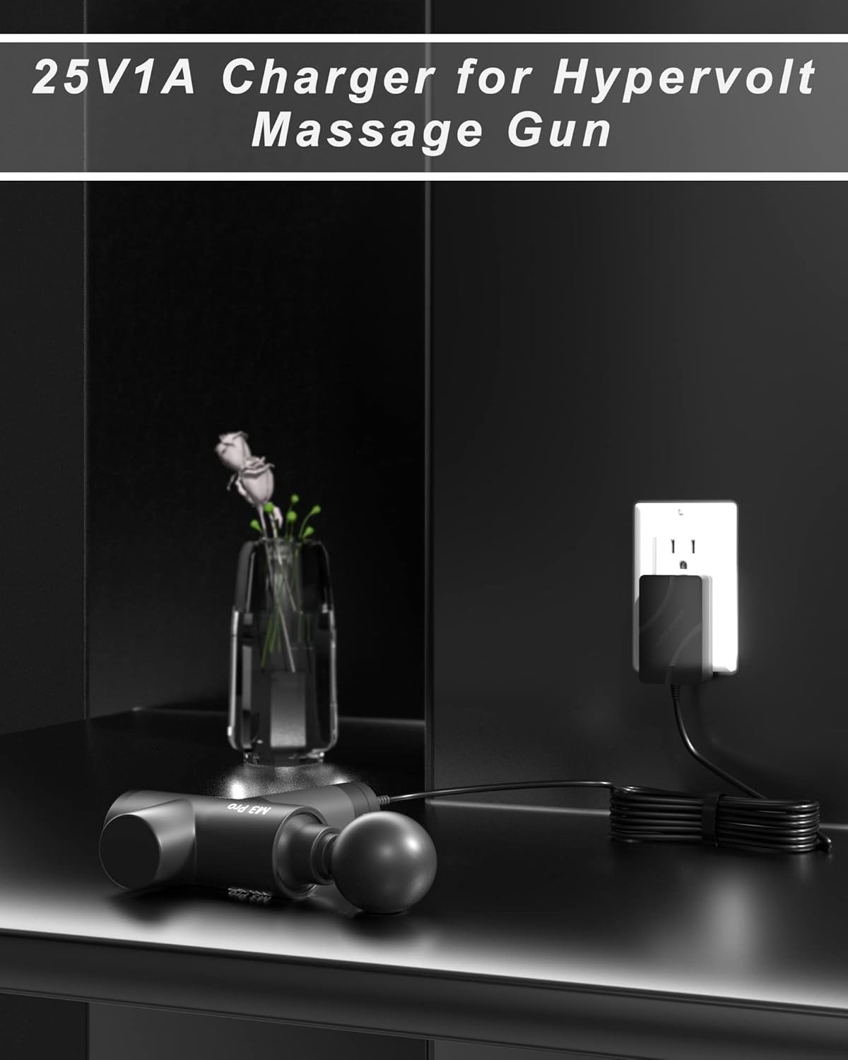 Compatible Charger for Portable Massage Gun with 24V Output and Compact Design