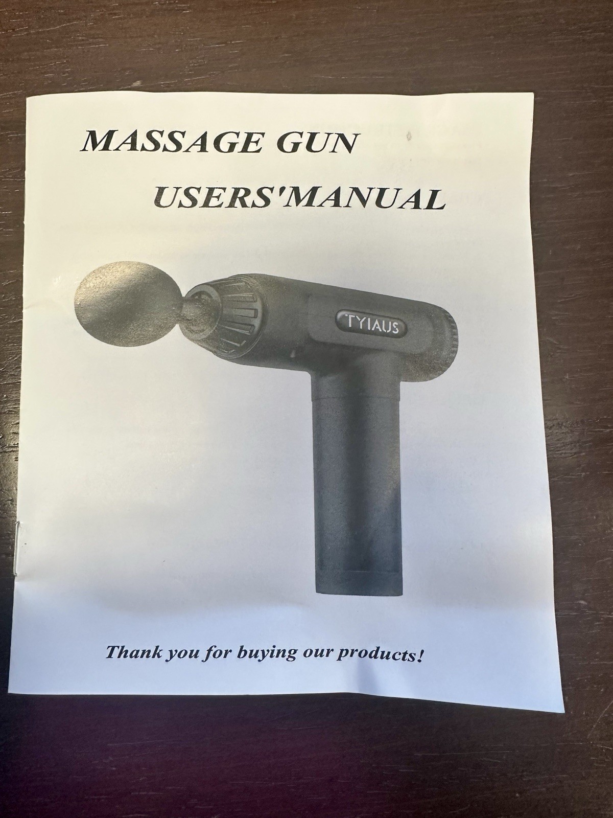 TYIAUS Portable Deep Tissue Massage Gun with 30 Speeds and 6 Attachments w/Case