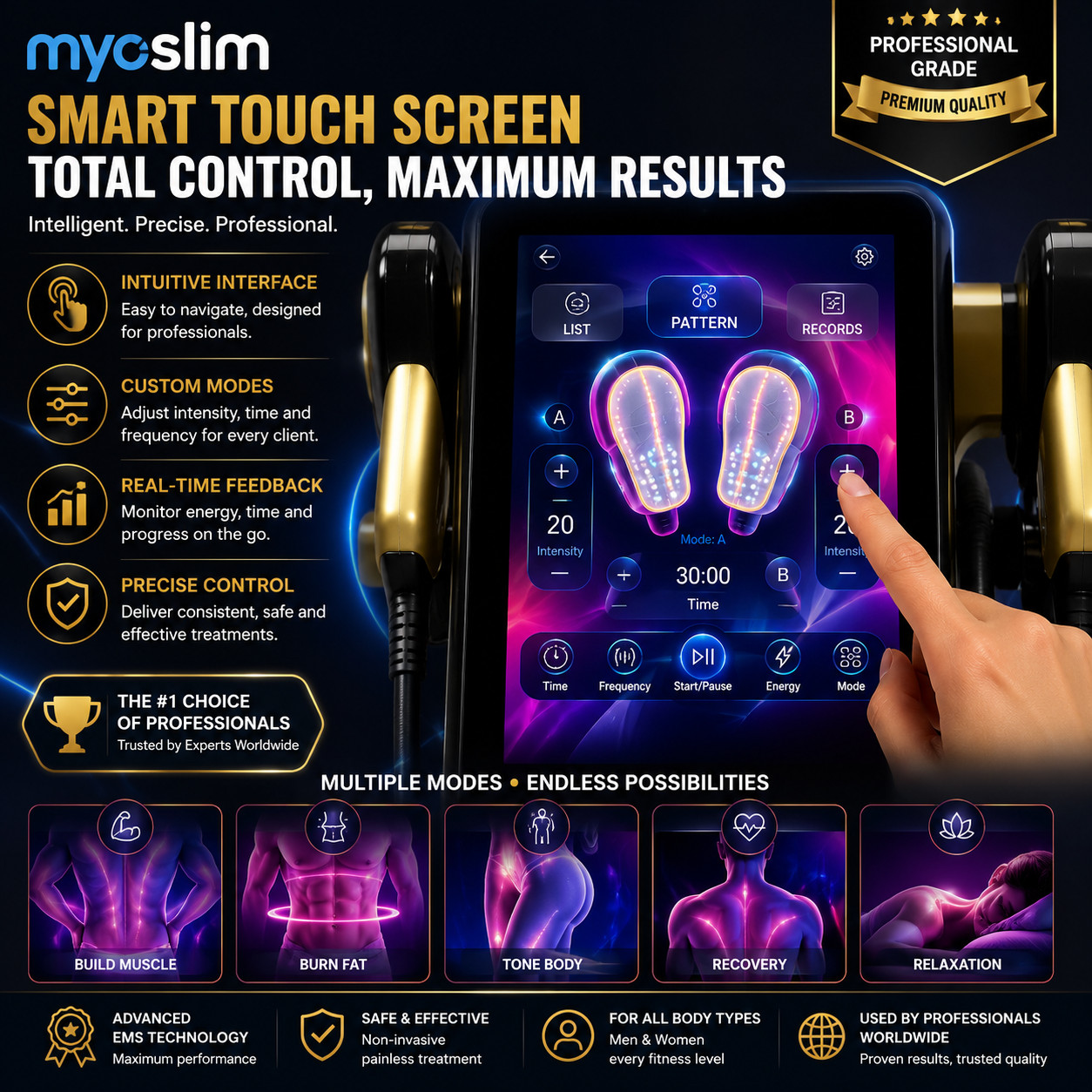 GENUINE MYOSLIM Body Sculpt Machine Professional Fitness Recovery System USA NEW