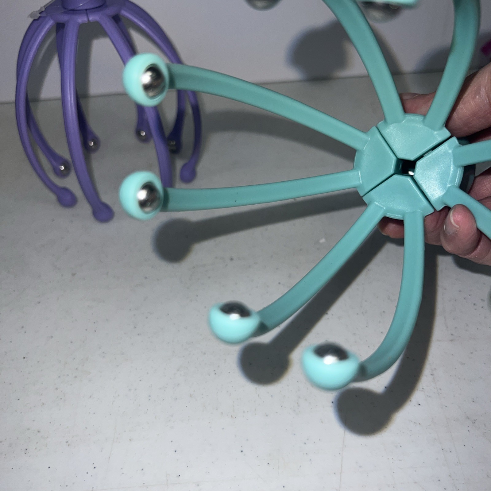 Lot Of 2 Scalp/Head Massager/Relaxer/Scratcher Purple, Green