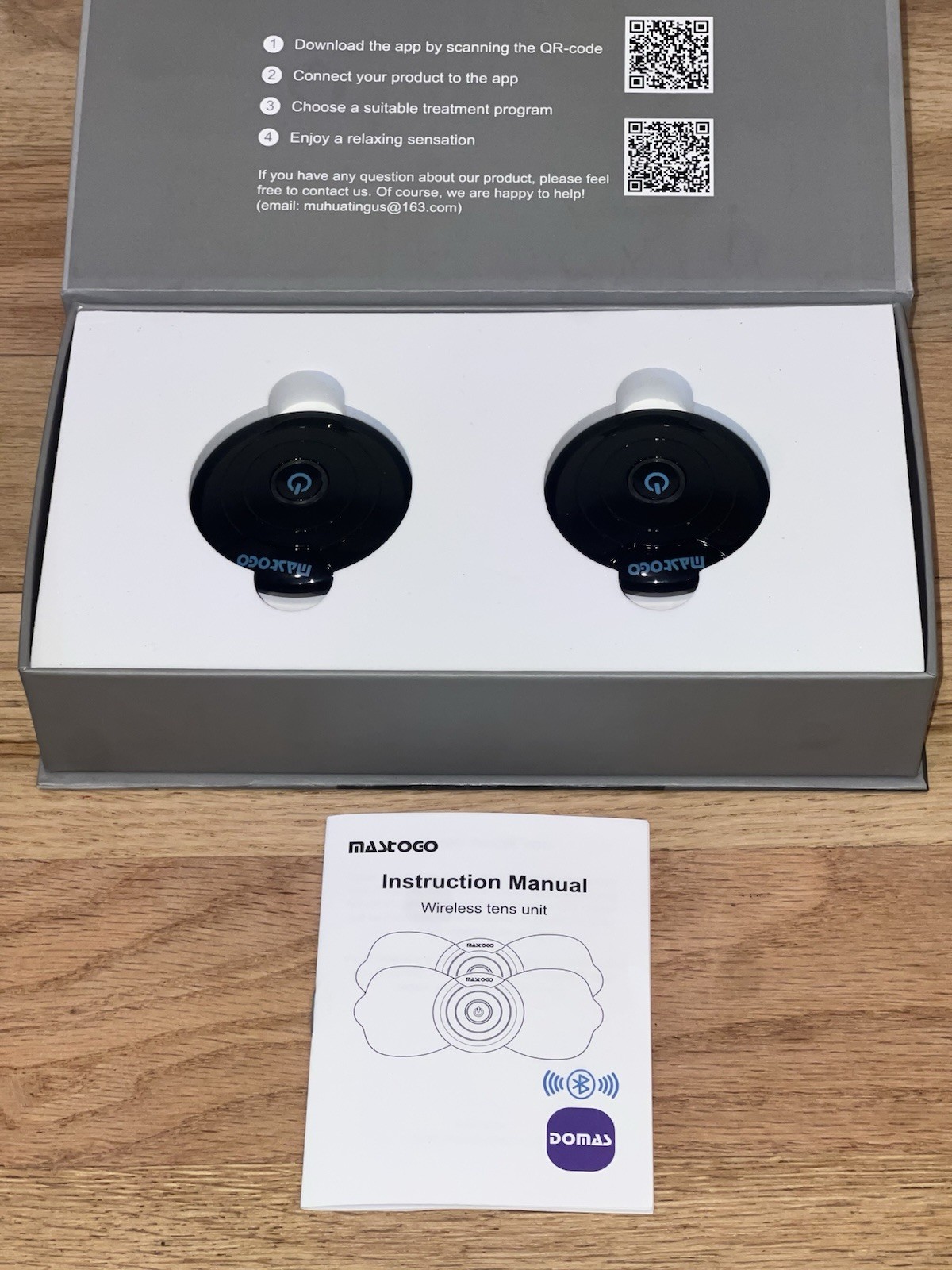 MASTOGO Wireless Tens Unit Muscle Stimulator – Two Sets of Tens Unit Massager…