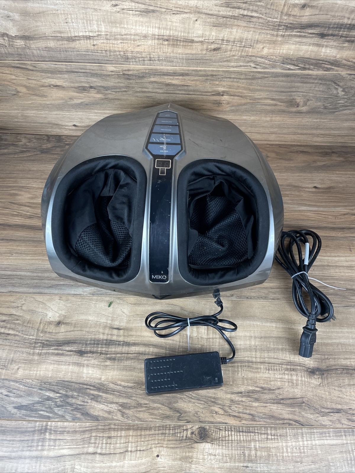 Miko Shiatsu Foot Massager Machine With Deep-Kneading, Compression, Heat Grey