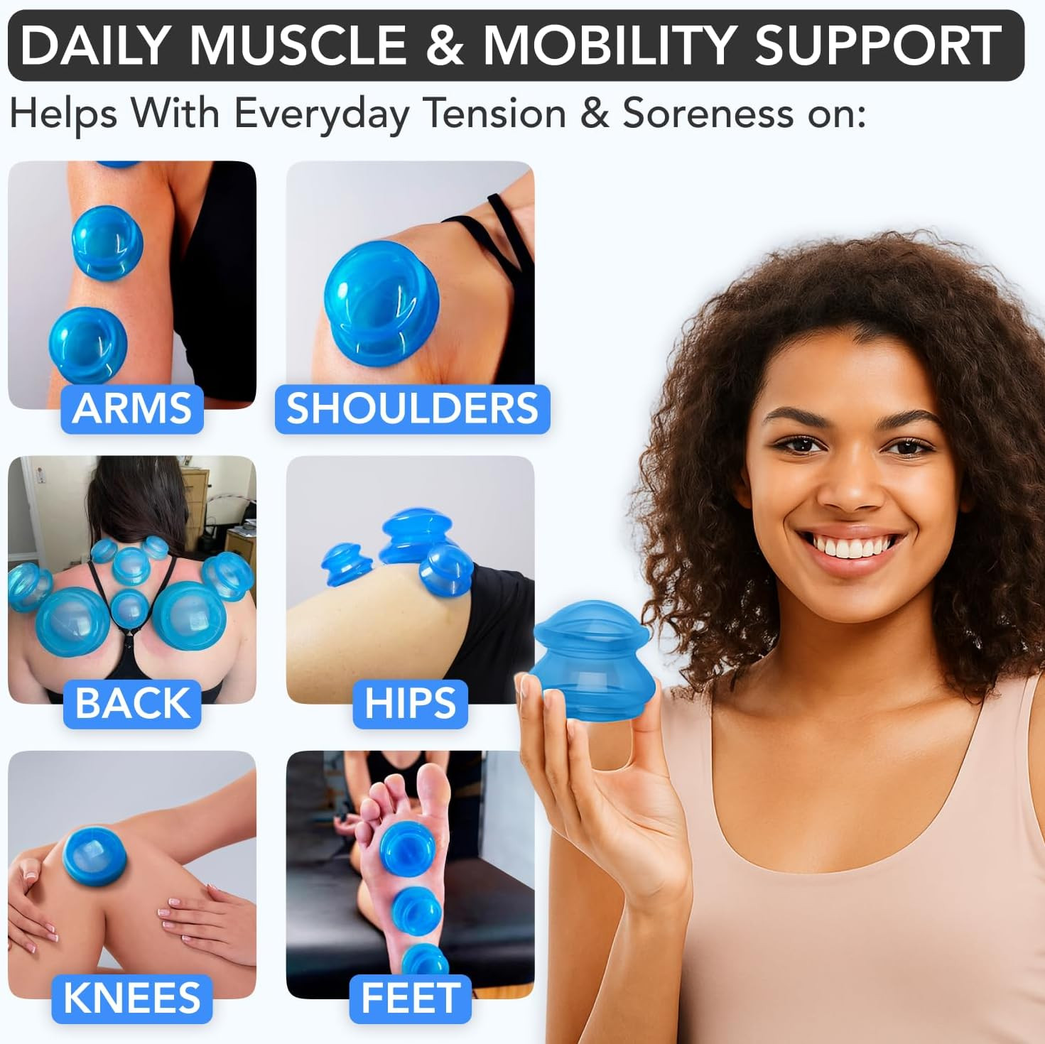 Silicone Cupping Therapy Set Professional Massage Cupping Cups for Cupping Thera