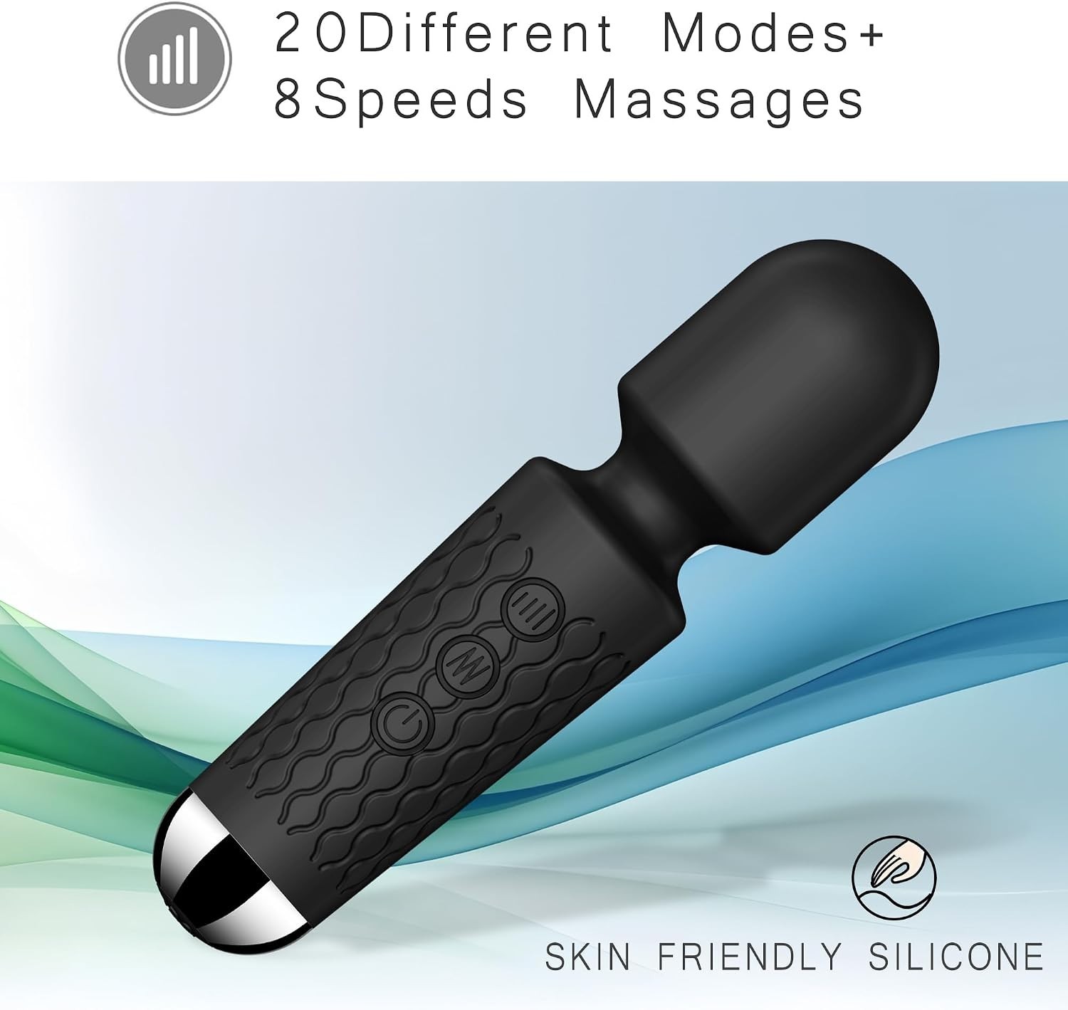 Rechargeable Cordless Massager with 20 Modes – Perfect for Back, Neck & Legs