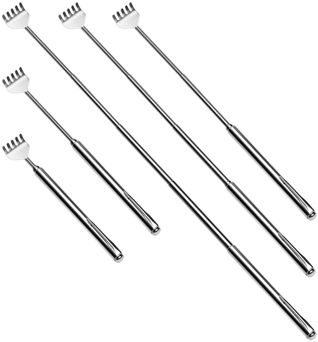Metal Stainless Steel Back Scratcher Telescopic Extendable Claw Extender QW US