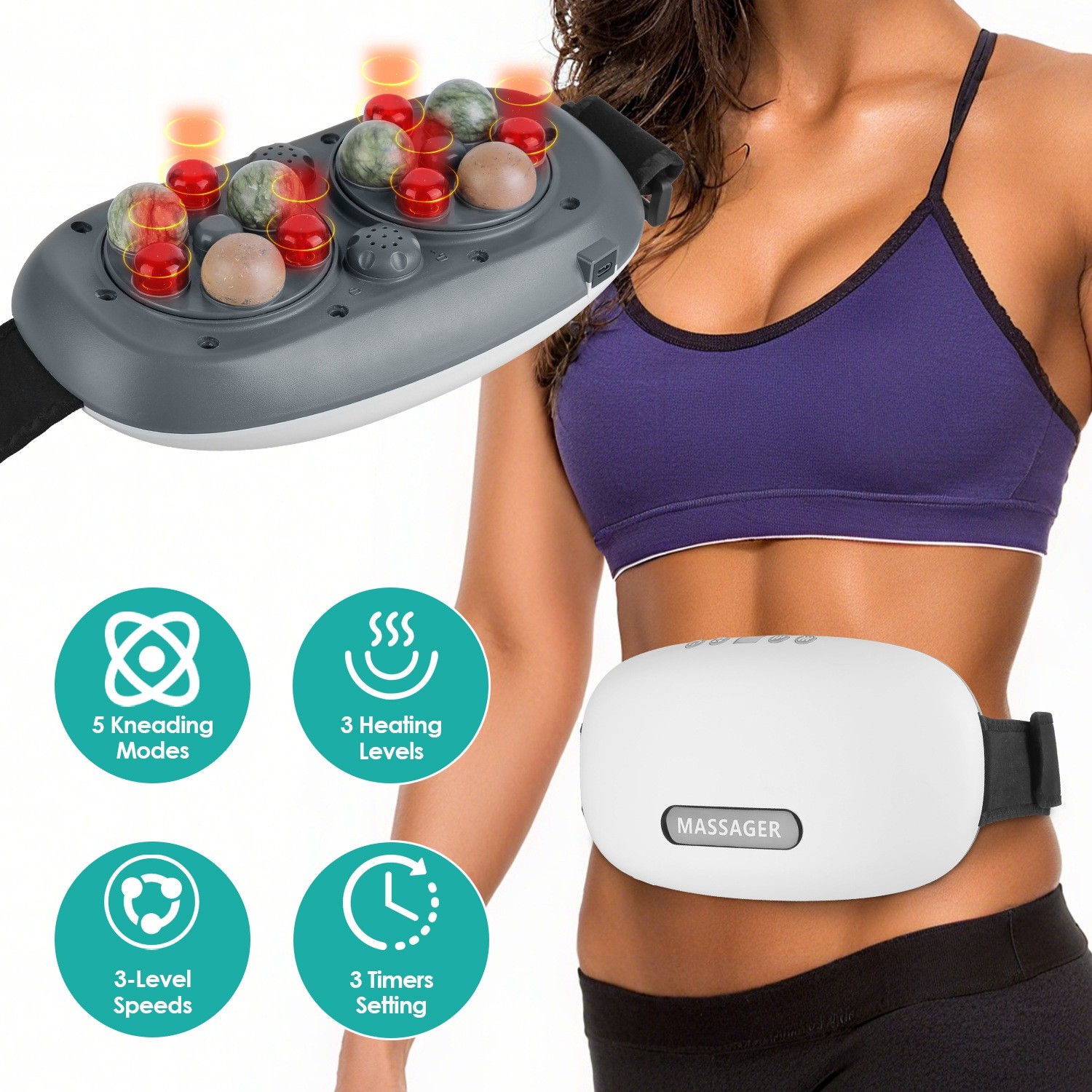 Electric Abdominal Massager Kneading Anti Cellulite Remover Massager Machine