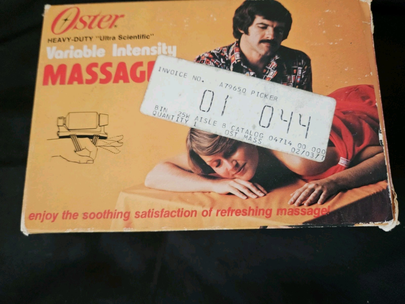 Vintage Oster Heavy Duty Variable Intensity Massager Original Box Retro 1970 Wrk