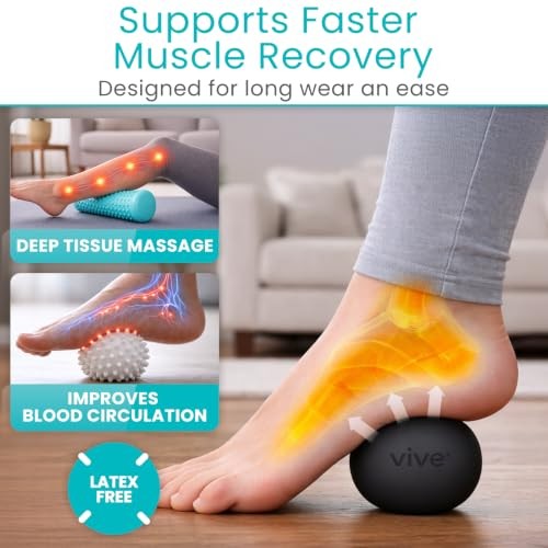 Vive Massage Ball Set 4-Piece Plantar Fasciitis Relief