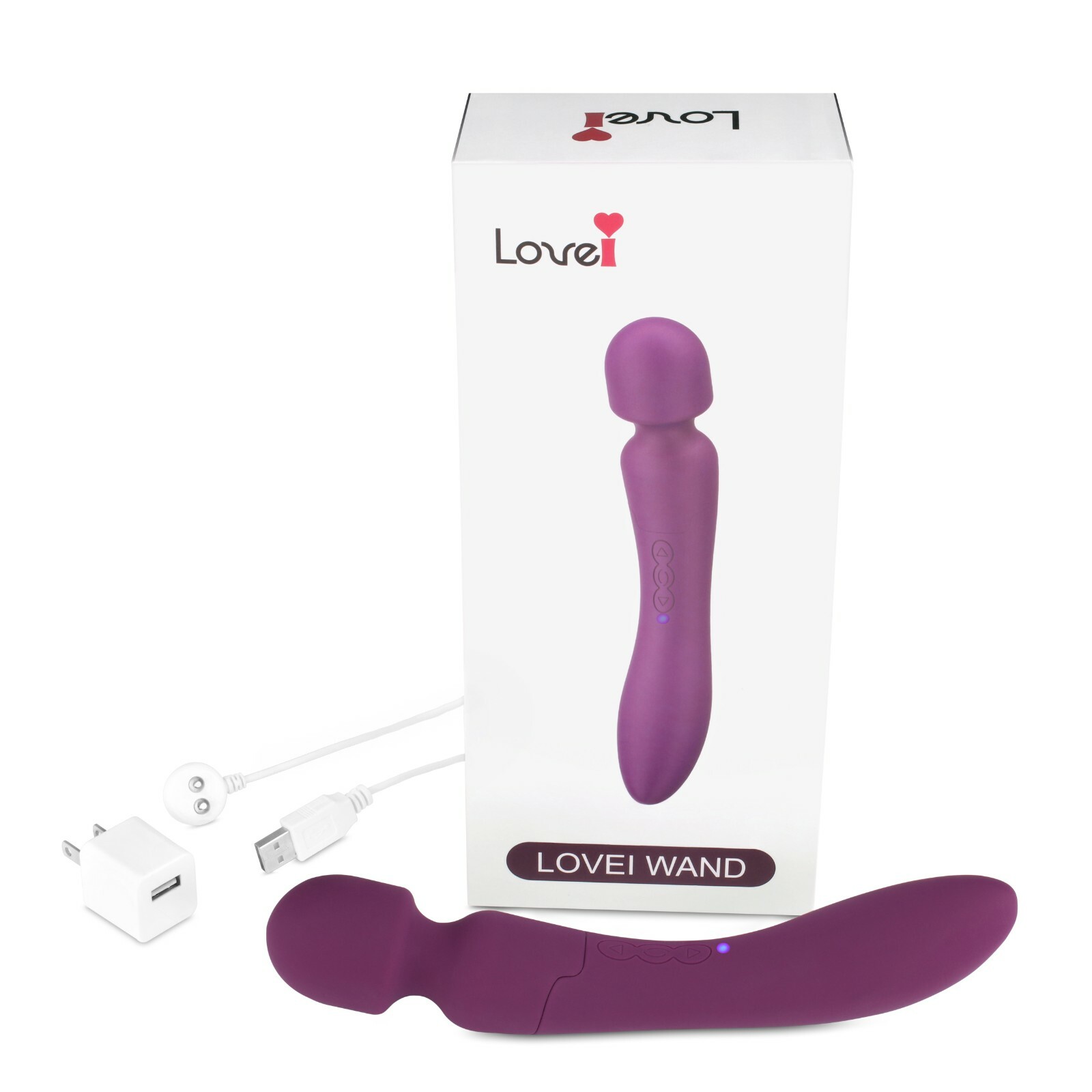 LoveI Dual Motor Wand – Massager with 3 speed options and 7 pulsating massager