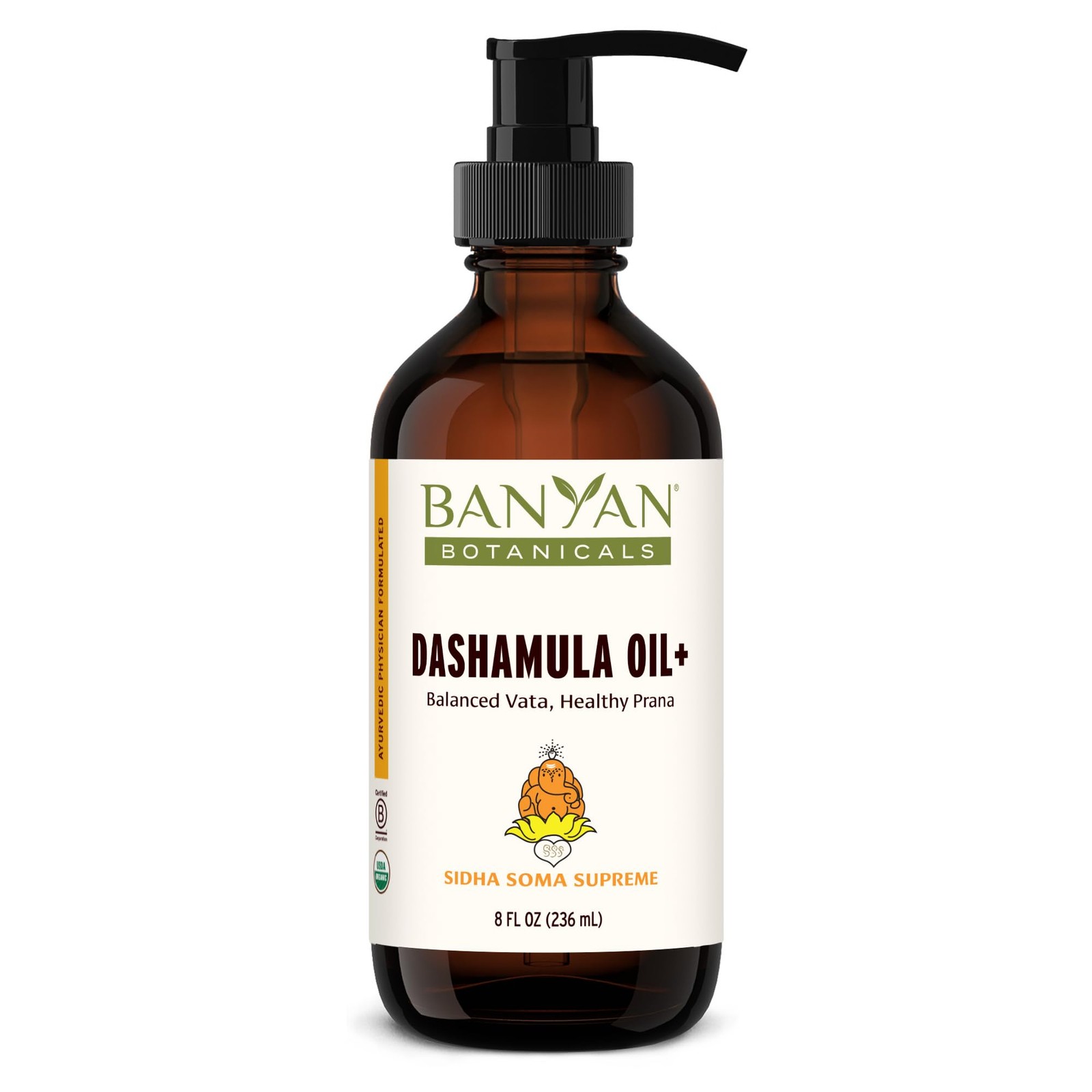 Banyan Botanicals Dashamula Oil+ – Organic Stress Relief Massage Oil with Org…