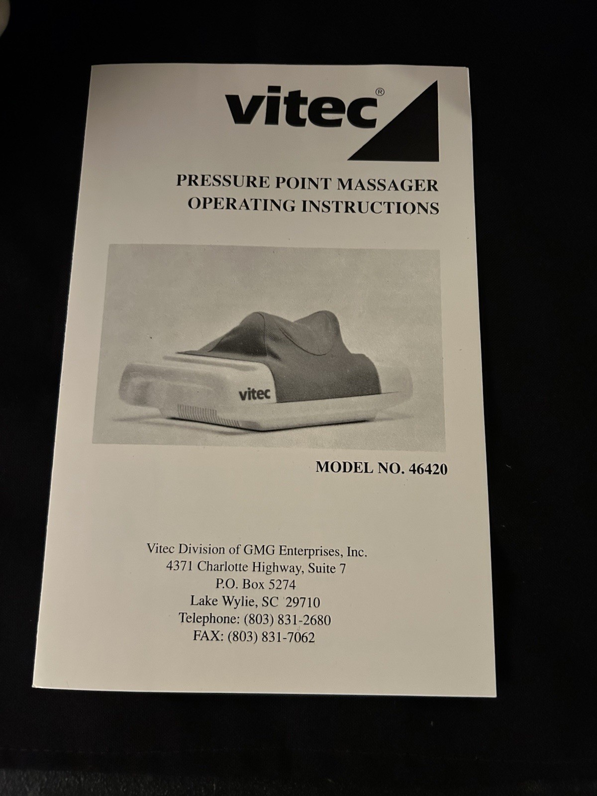 Vitec Pressure Point Massager. Model 46420-CS806. Pre-Owned