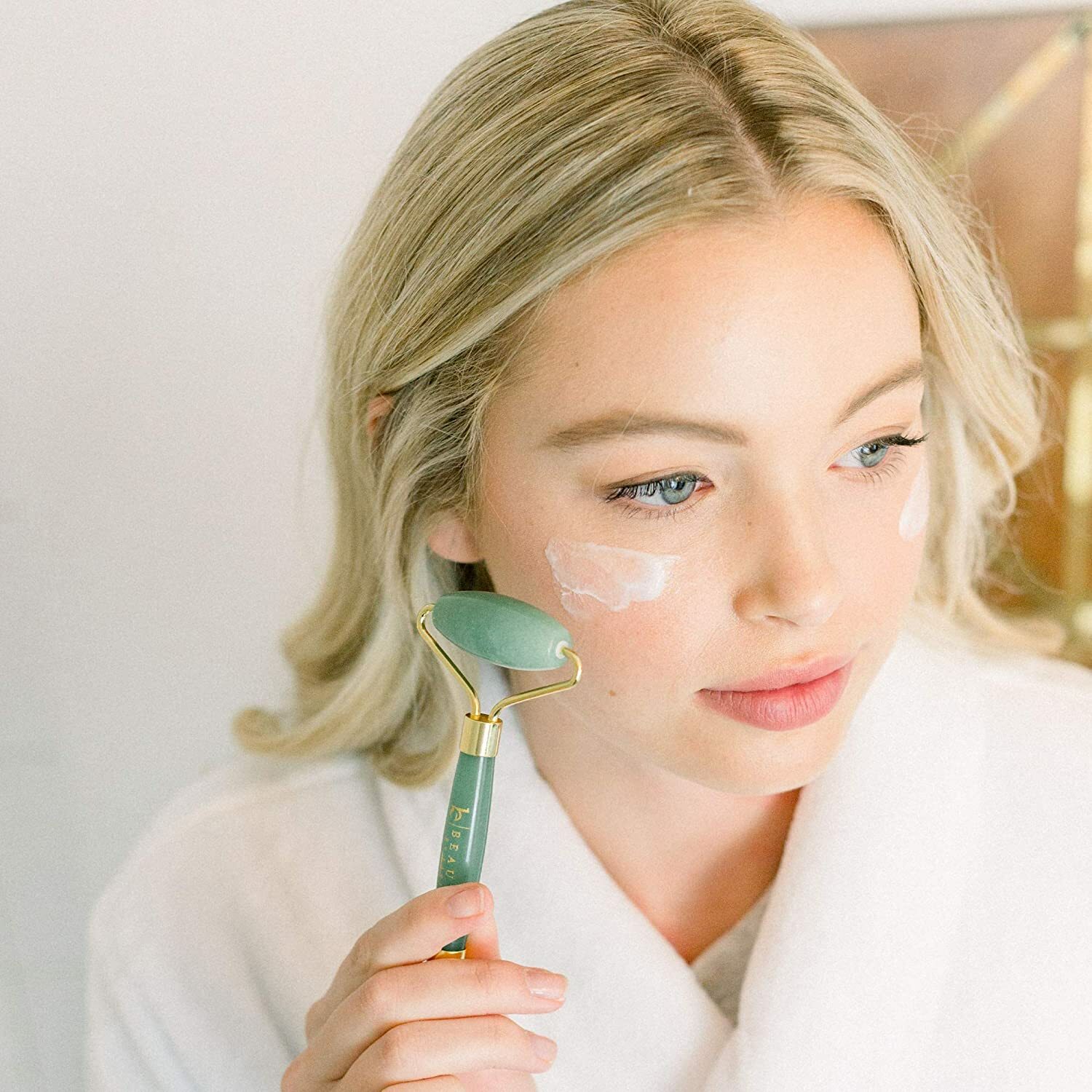 Jade Roller for Face – Face & Neck Massager for Skin Care, Facial Roller