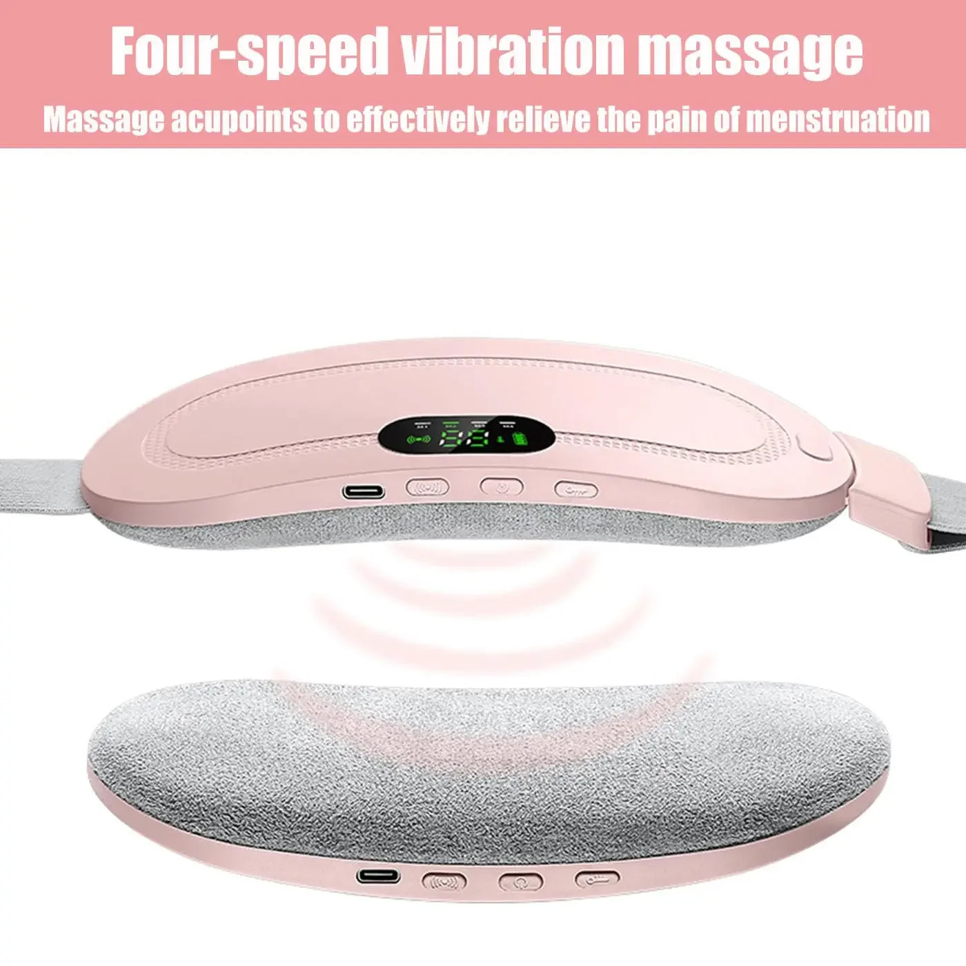 Portable Heated Massage Warming Palace Belt Intelligent Heating Waist Device for