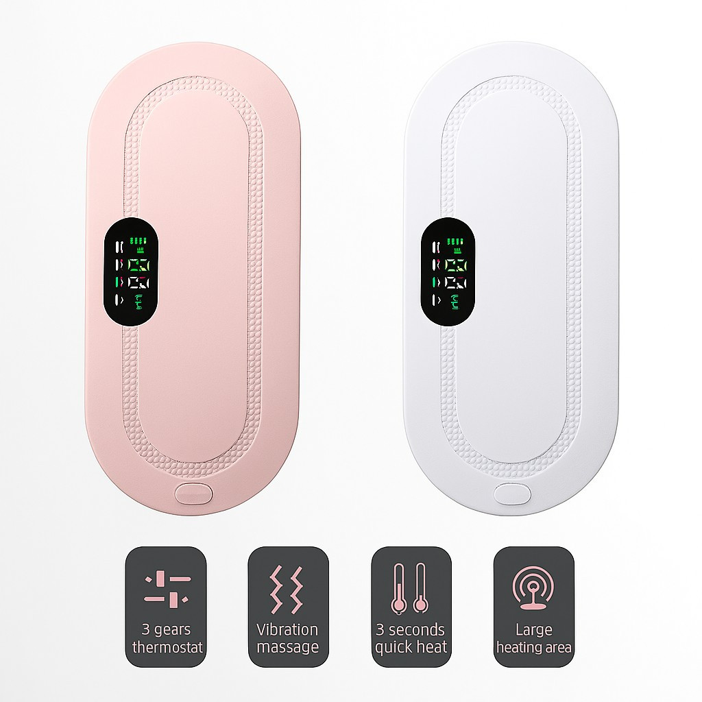 Menstrual Relief Heating & Vibration Belt Electric Massager for Waist & Abdomen