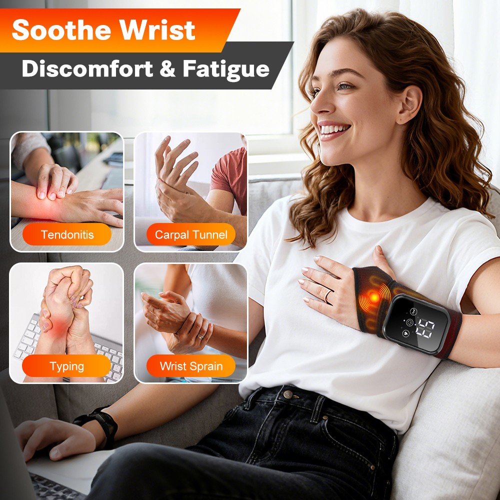 Electric Foot Ankle Massager Heating, Vibration & Air Compression Pain Relief