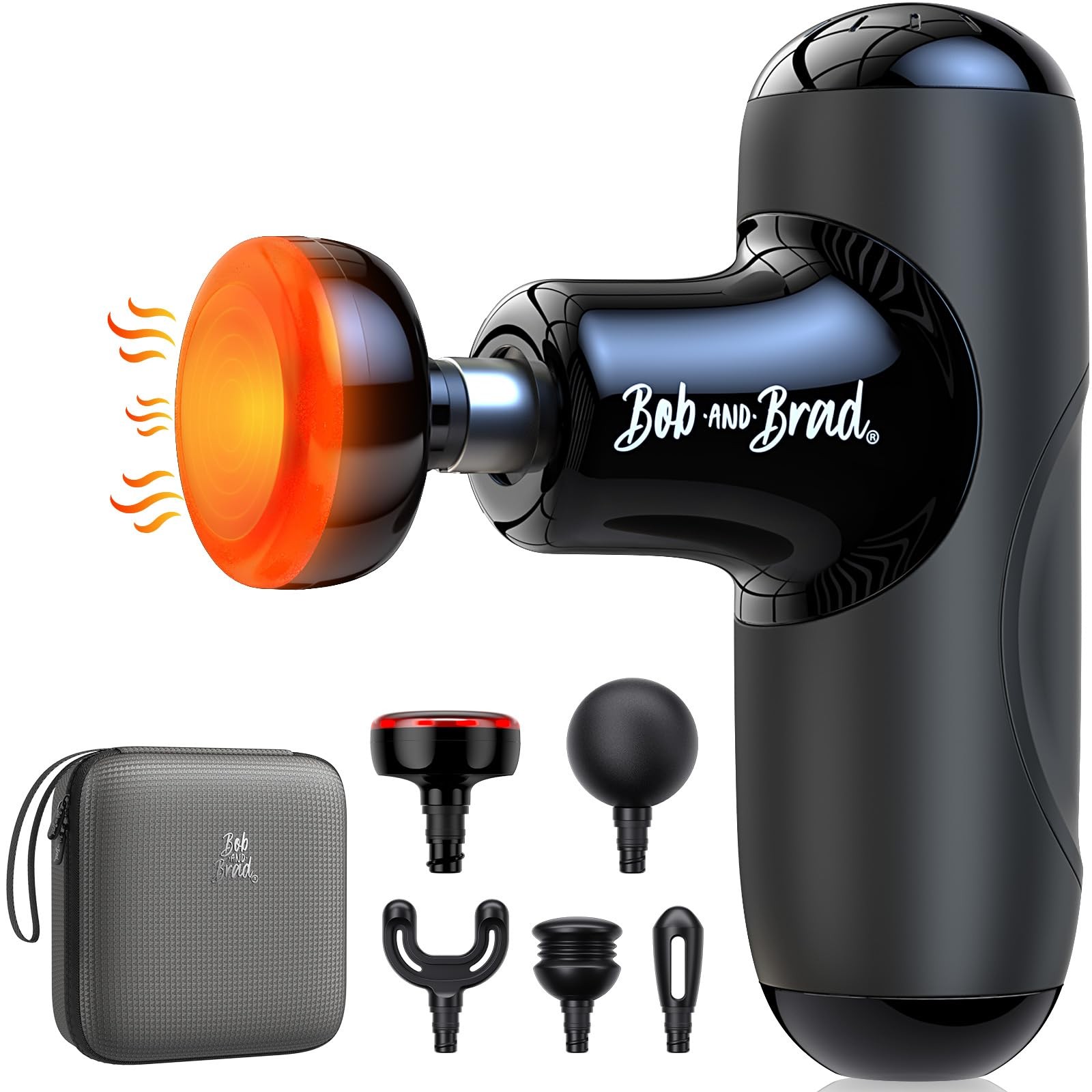 Bob And Brad Q2 Plus Mini Massage Gun Heat Pocket-Sized Heated Deep Tissue