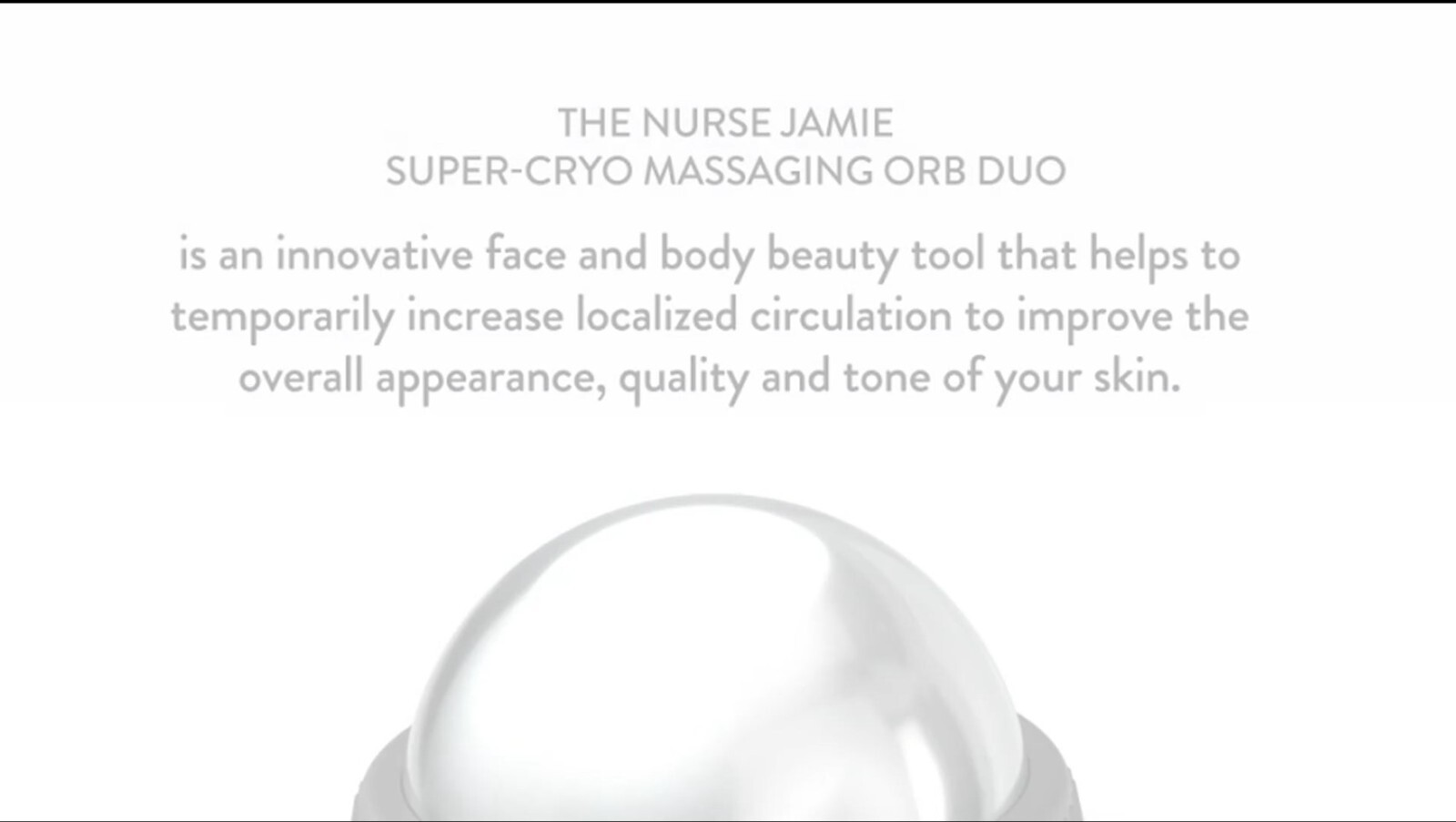 Nurse Jamie Super-Cryo Duo Massaging Orbs Face & Body Beauty Tool Cool or Warm