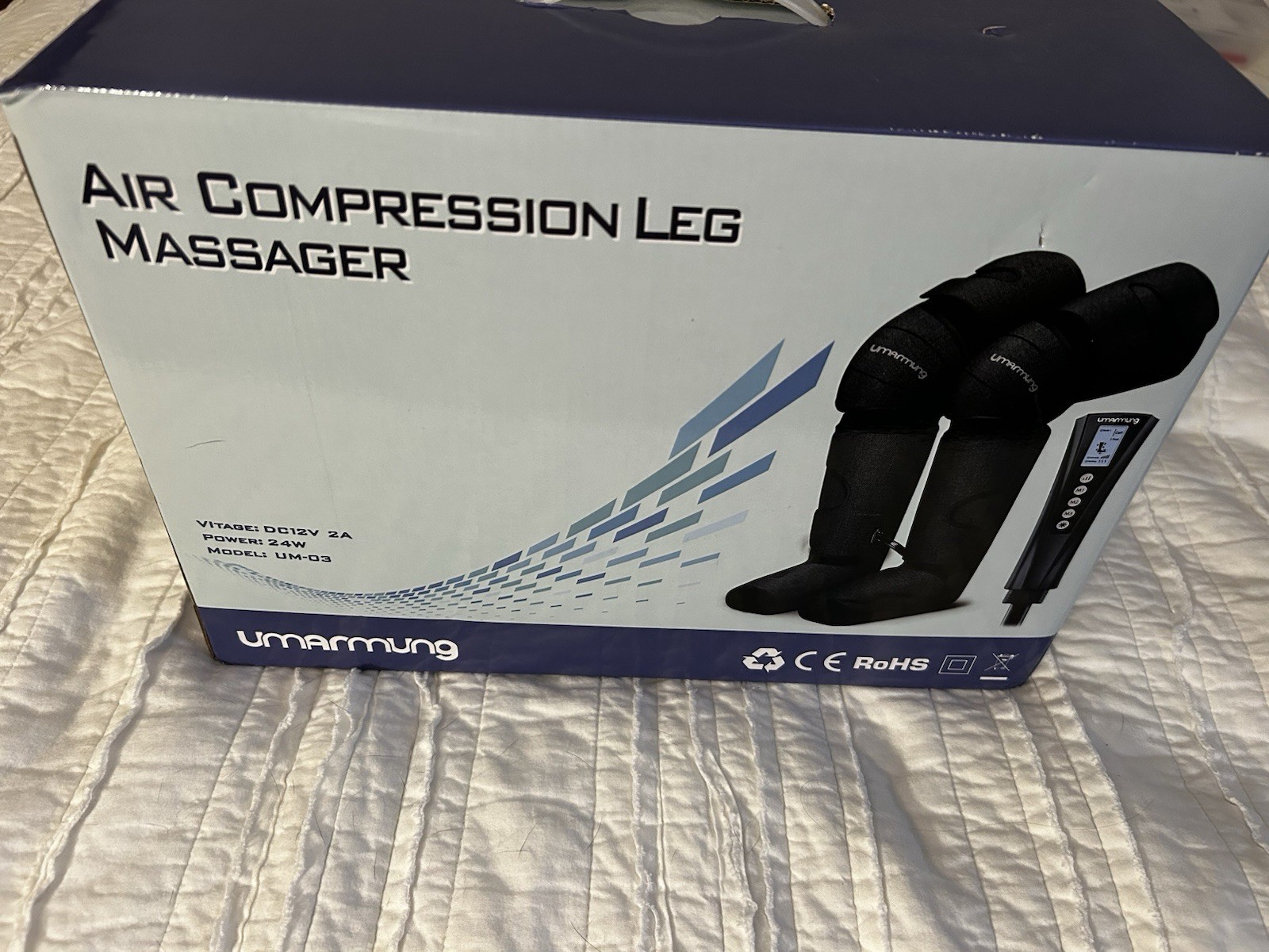 NEW Air Compression Leg Massager w/ Full Leg Compress HEAT Circulation RECOVERY