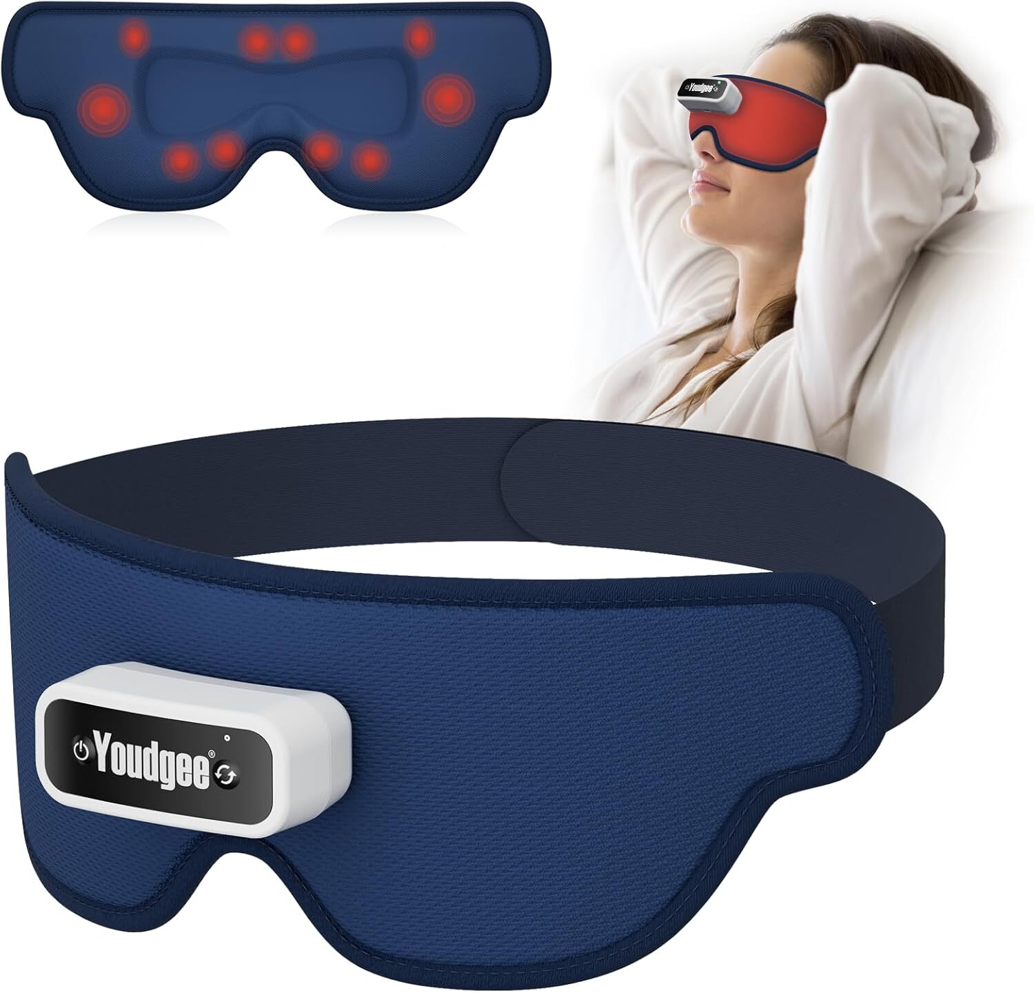 Christmas Gifts for Women, Eye Massager with Heat, Smart Vibration Blue