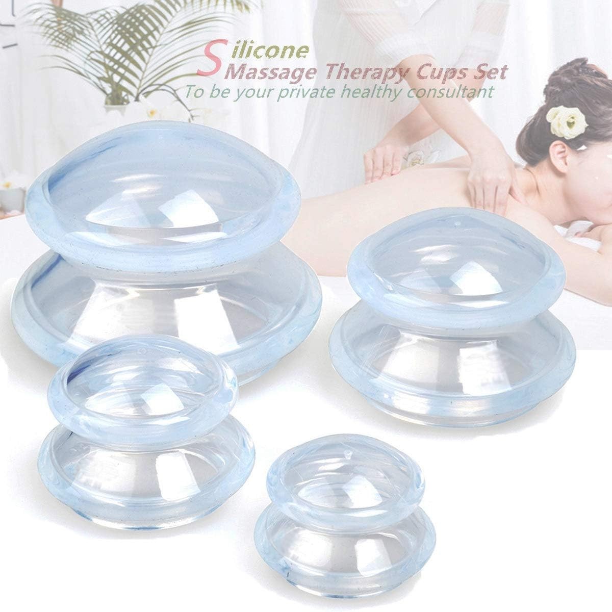 Multi-Size Silicone Cupping Cups for Whole Body Treatment – Professional Grade
