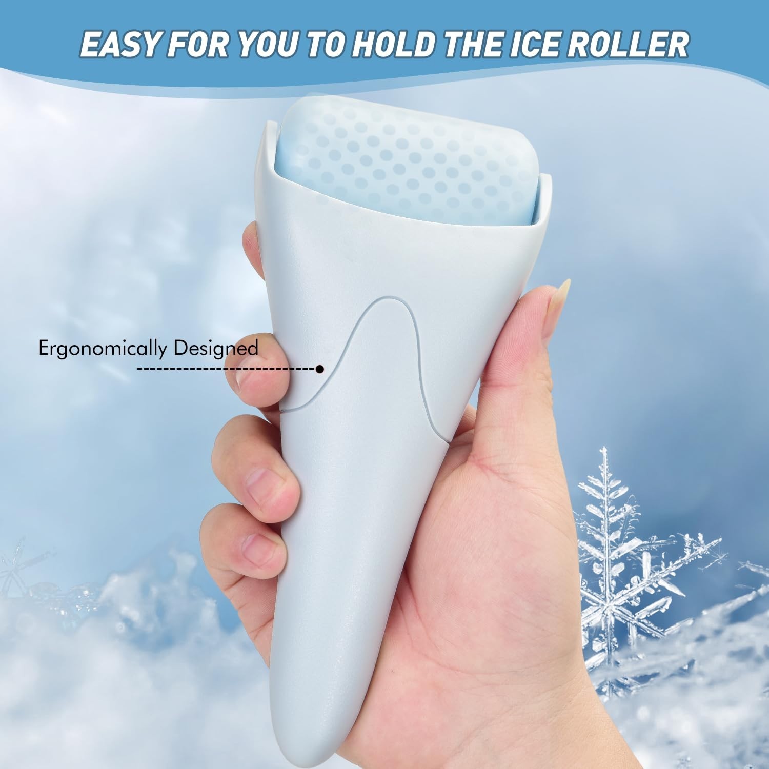 Fronnor Ice Roller for Face,Eyes,Facial Massager Tool,Soothing Skin Care Tool,Co