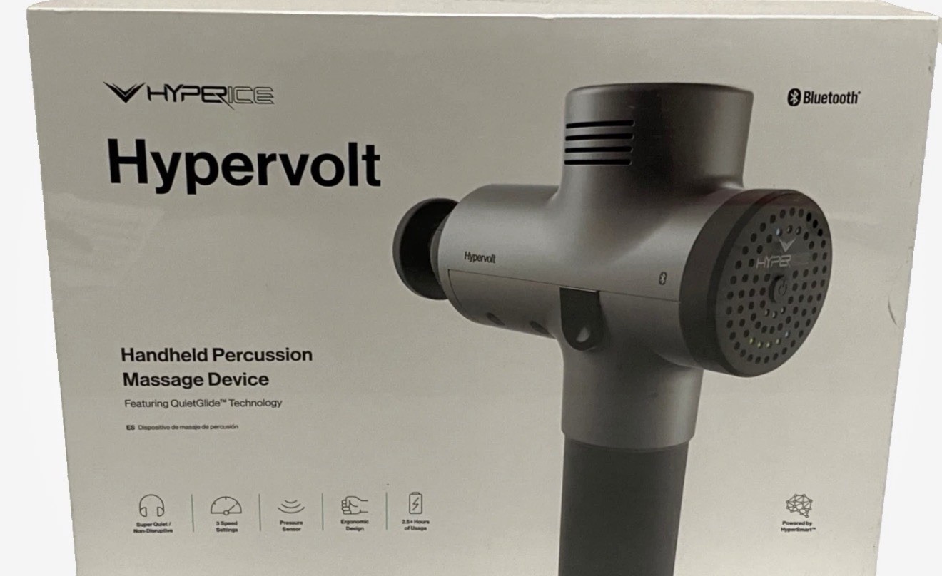 Hyperice Hypervolt BT Bluetooth Percussion Massage Gun – Black (With 5 Heads)