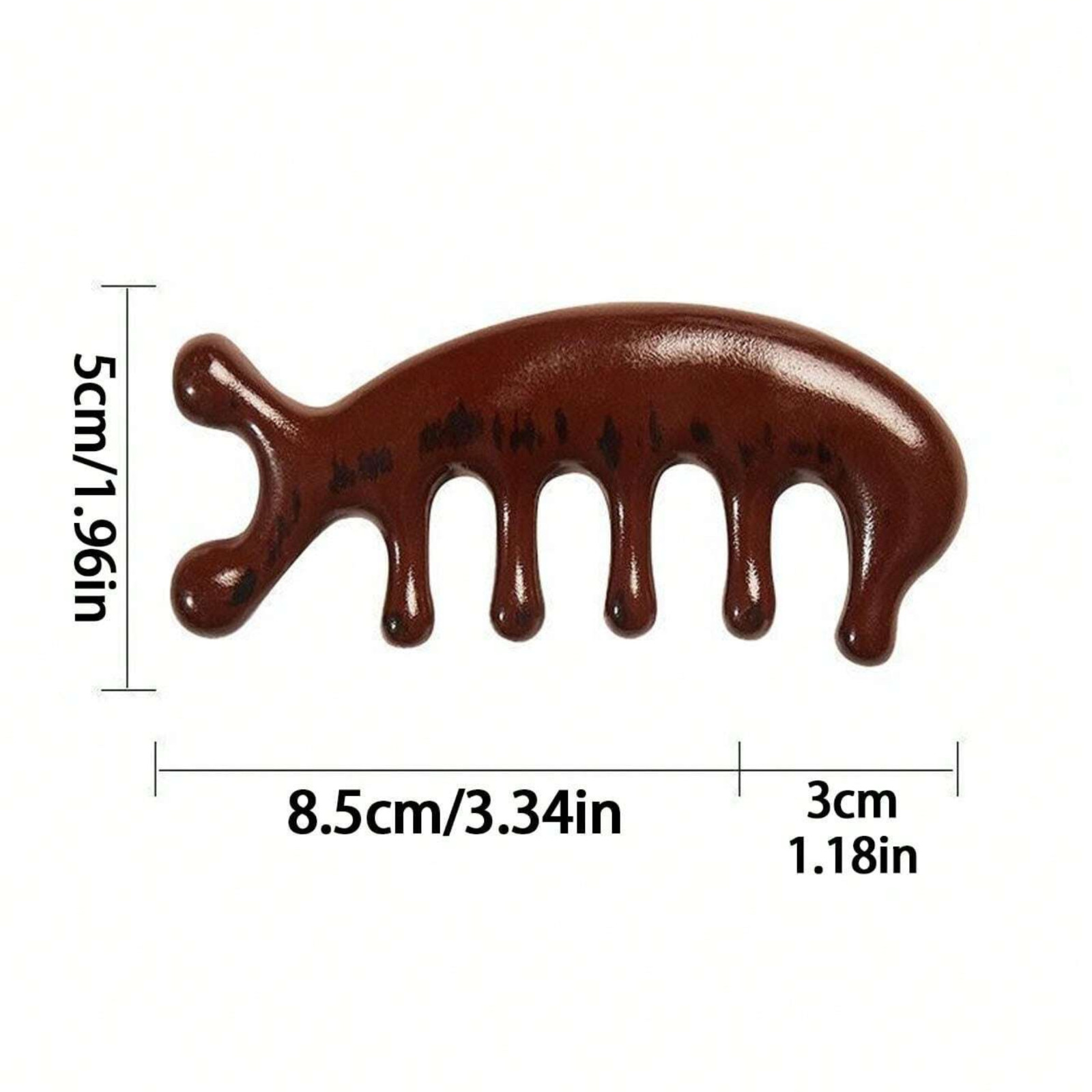 Wooden Style Massage Comb 5 Tooth Scalp Massage Loc Comb Head Neck Massager Tool