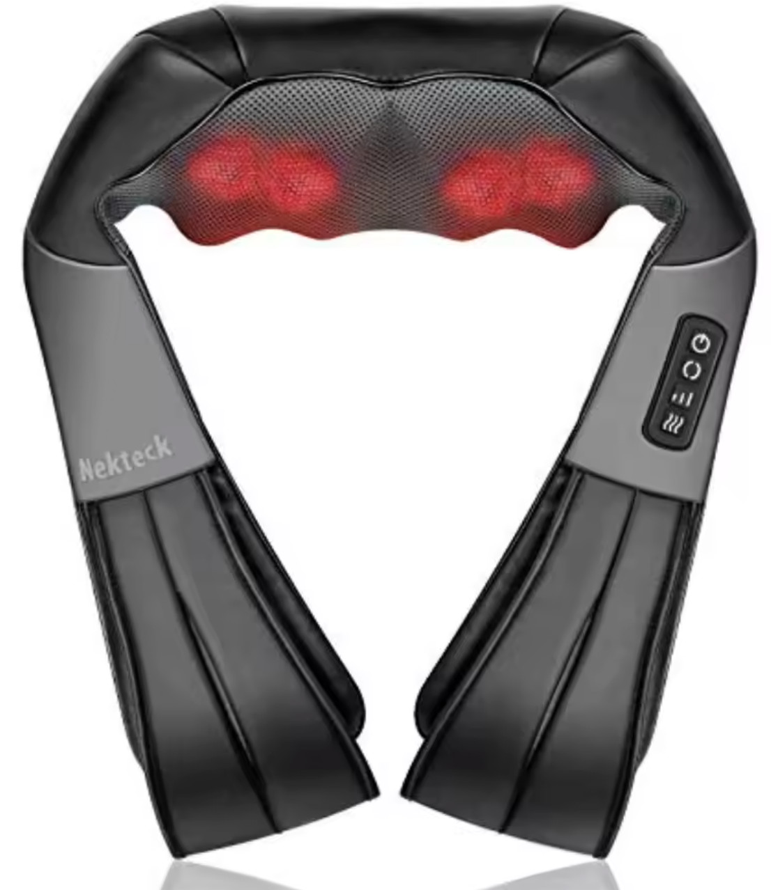 Nekteck Heated Shiatsu Kneading Neck Shoulder Back Massager Auto Shut-Off