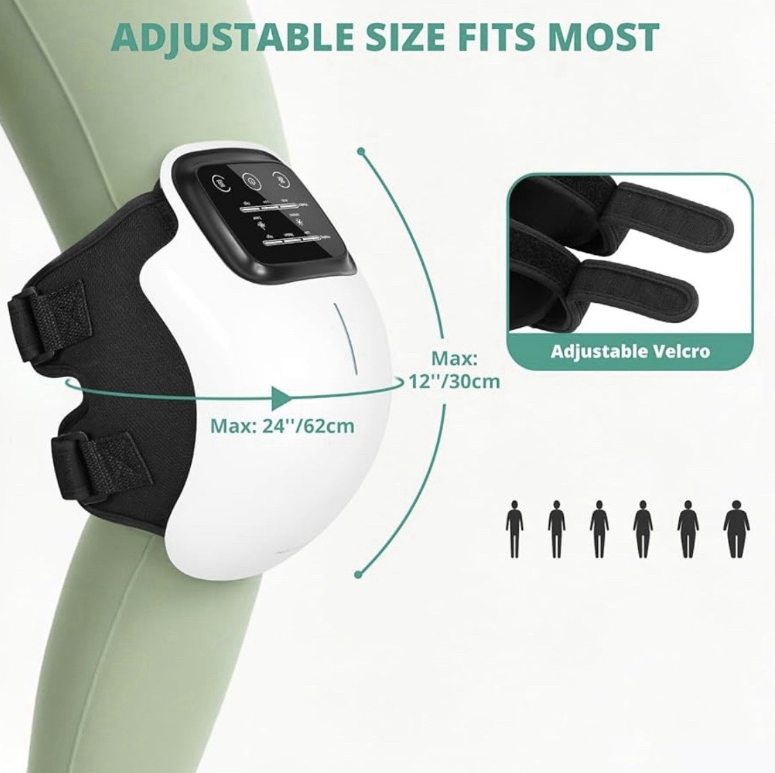 Medcursor Knee Massager, Cordless Heated Knee Massager with 3 Heating Levels,…