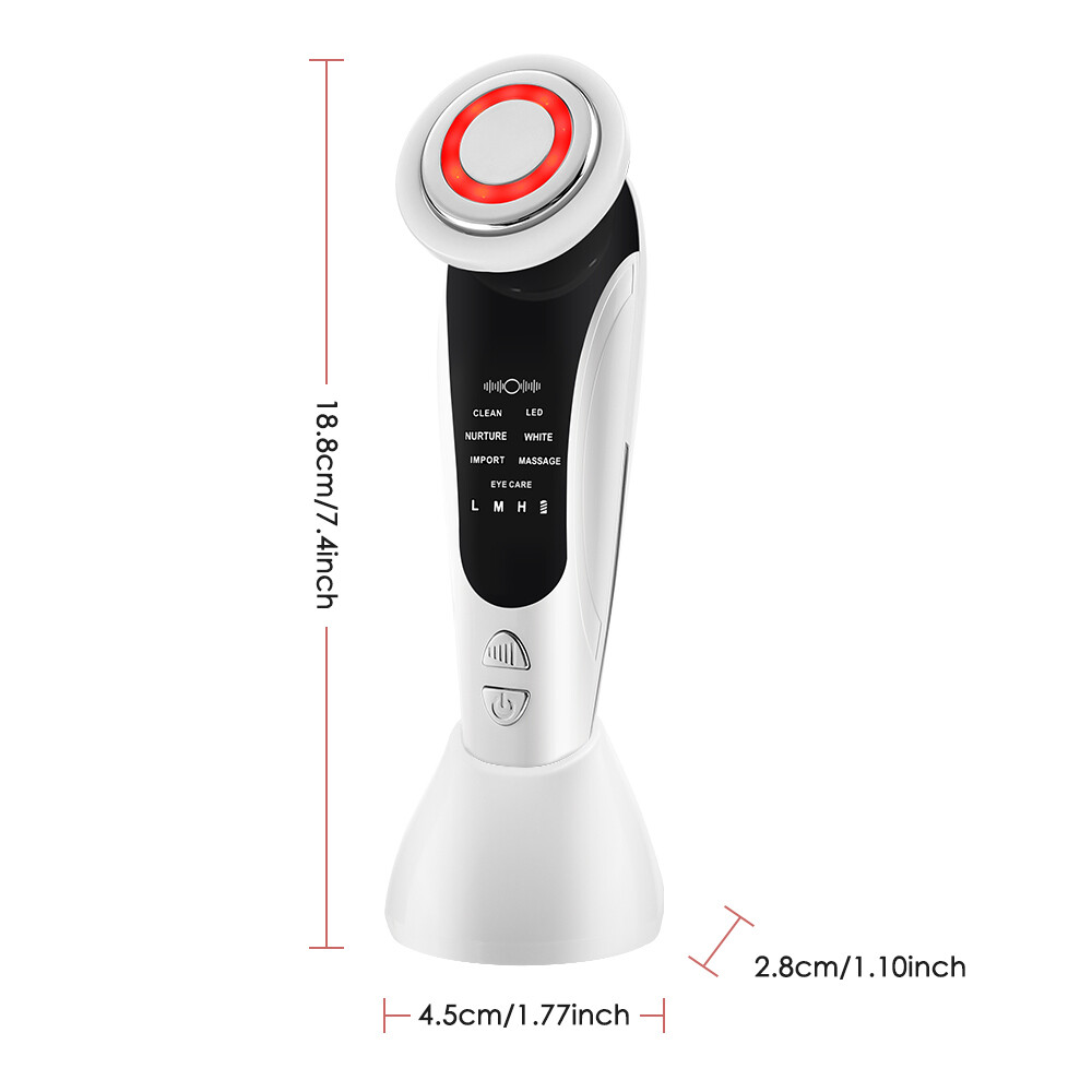7-in-1 EMS Facial Massager LED Light Therapy Skin Tightening Rejuvenation Device