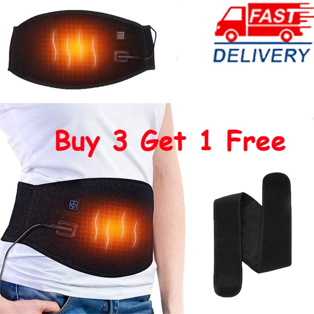 Cordless Heating Pad Lower Back Brace Massager w/Heat Rechargeable Heating Belt