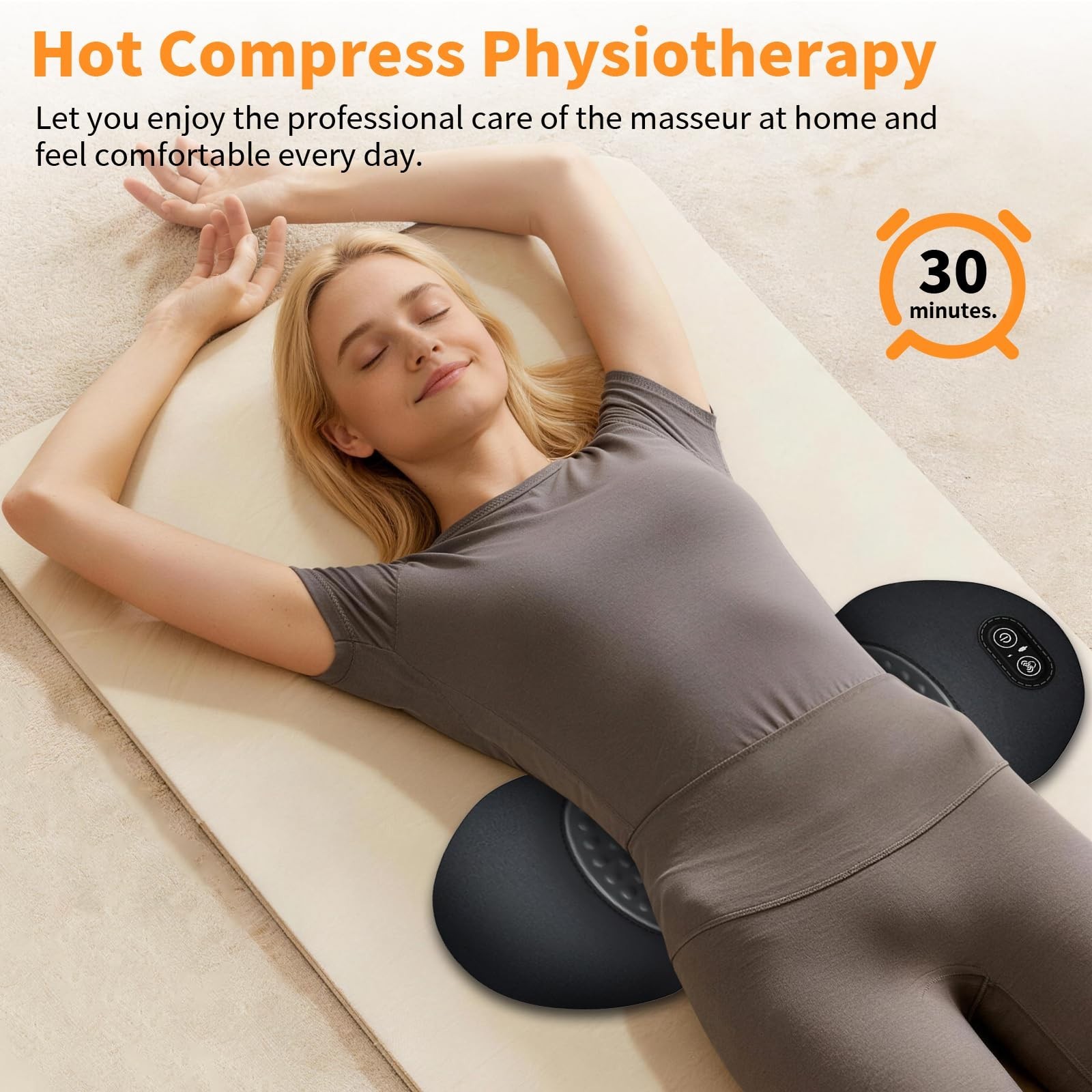 3-in-1 Electric Lumbar Support Pillow & Back Massager with Heat, Pain Relief & T