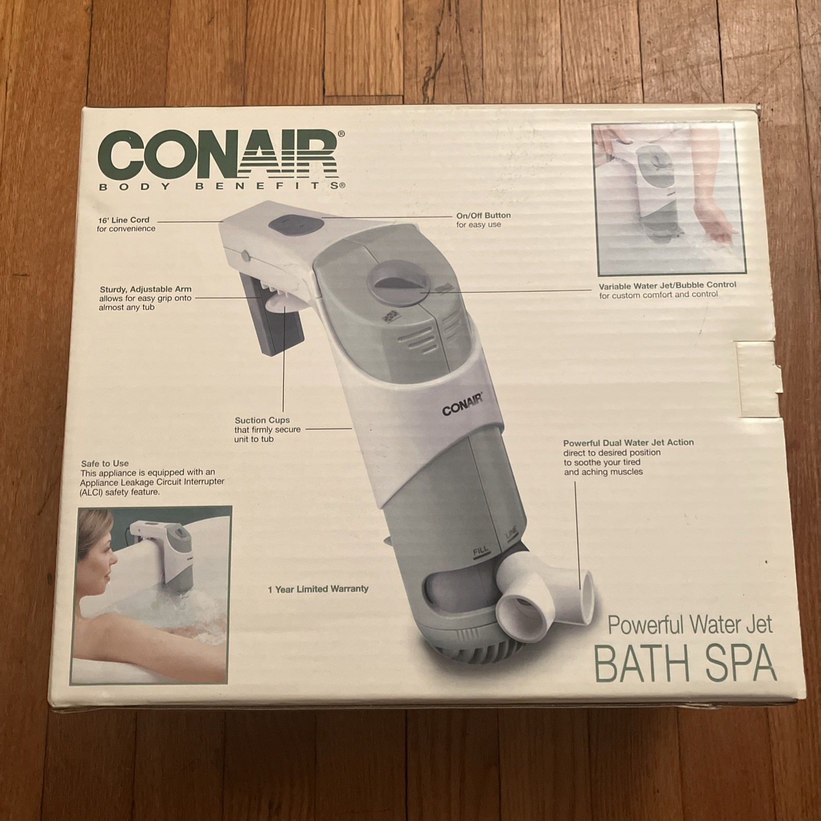 Conair Body Benefits Water Jet Bath Spa with Massaging Attachment Model BTS1SE