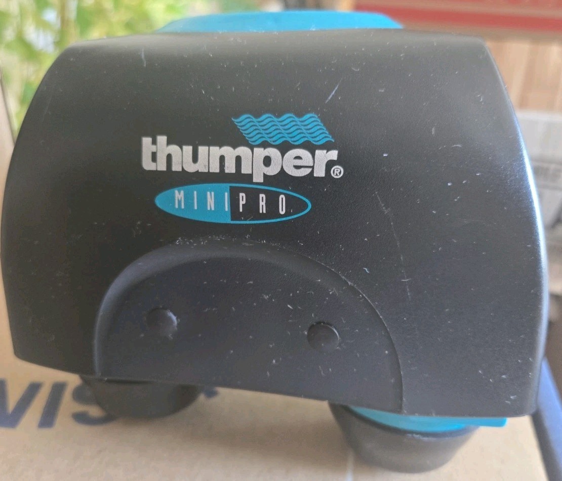 Thumper Mini Pro Percussion Massager NA00P 3-Speed Handheld Blue Black.