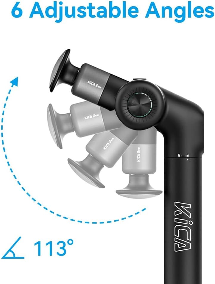 KiCA EVO Massage Gun Deep Tissue, Muscle Massage Gun with 6 Attachment Heads