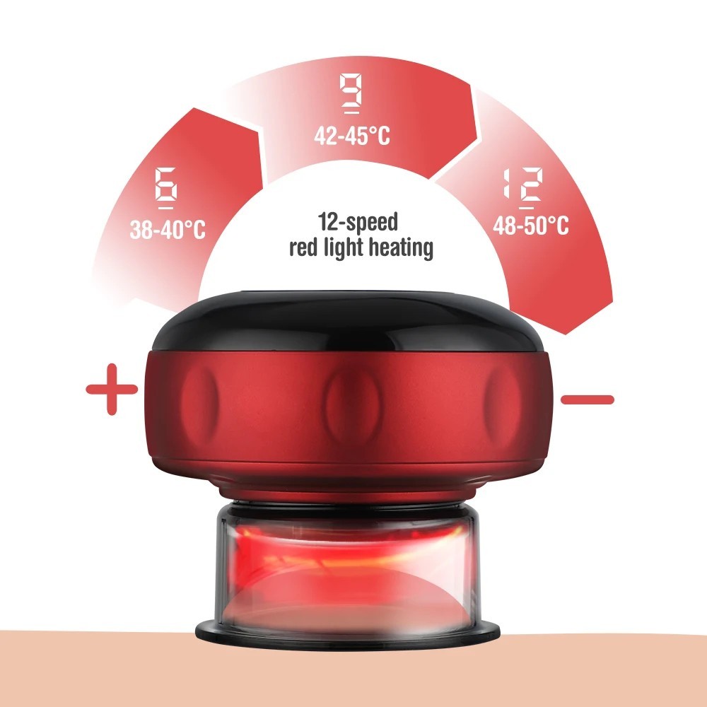 Smart Cupping Massager Red Light Therapy Vacuum Suction for Circulation
