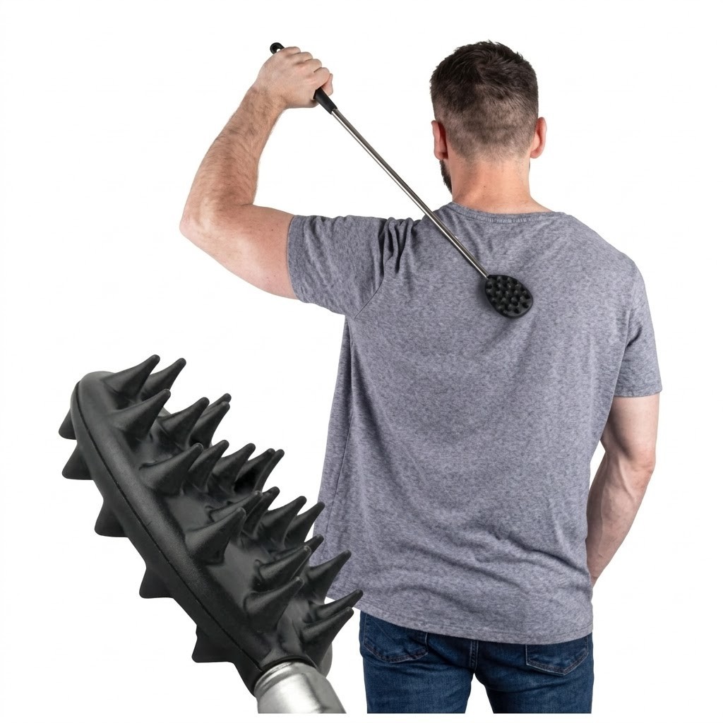 Adjustable Cactus Back Scratcher Massager 2 Spike Sizes PVC Itching Stick