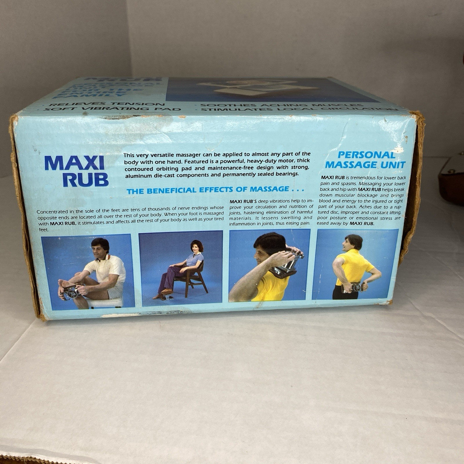 Vintage Maxi Rub Personal Body Massage Unit with Box And Manual MR2