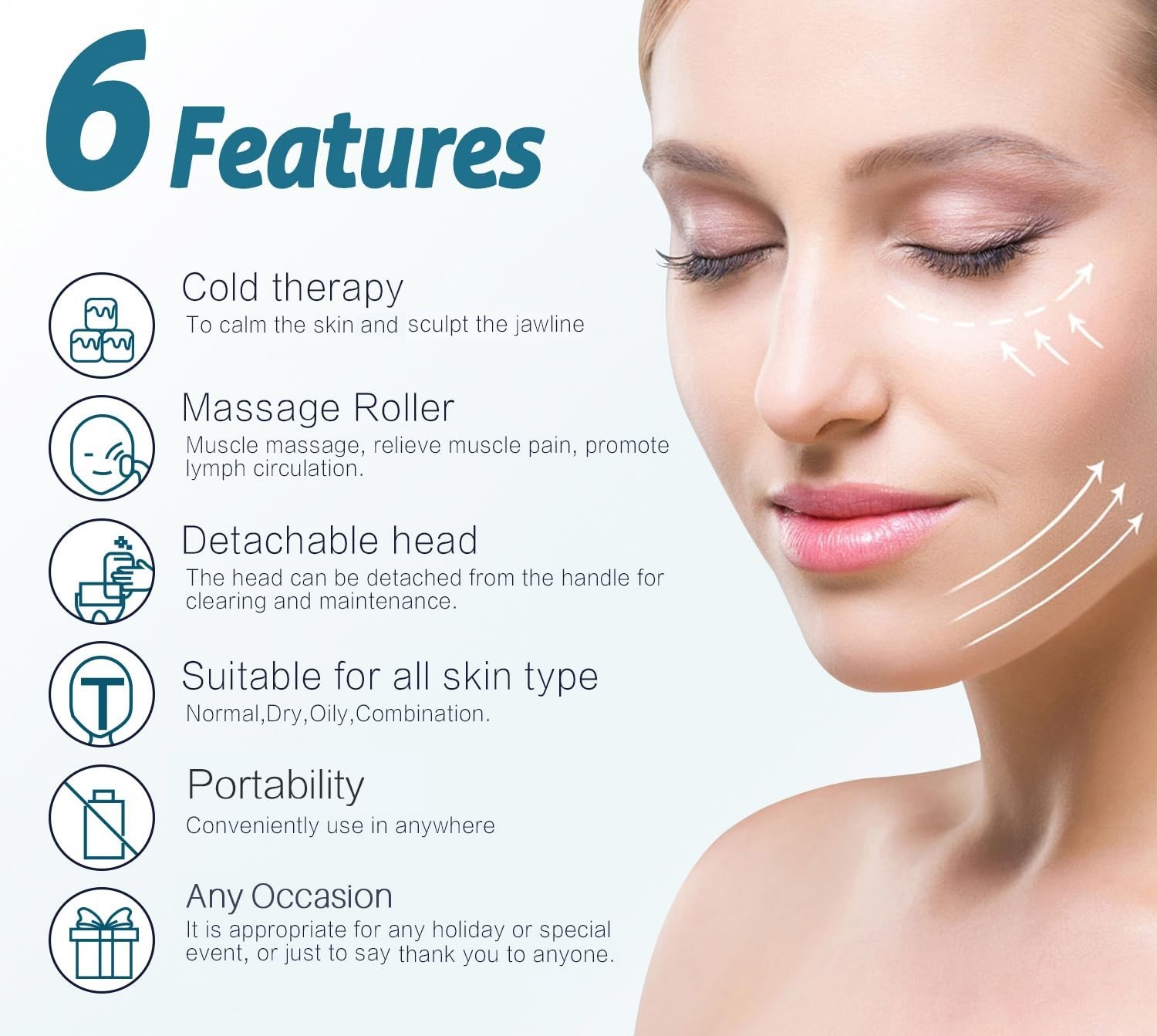 Ice Roller for Face & Eye, Puffiness, Migraine, Pain Relief and Minor Injury,…