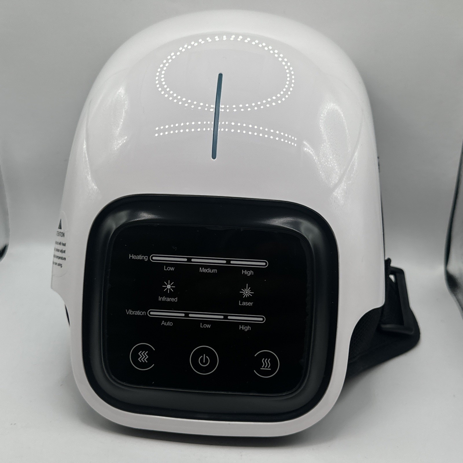 Knee Massager, Large LED Screen, Adjustable Temperature,Cordless 1pack-white
