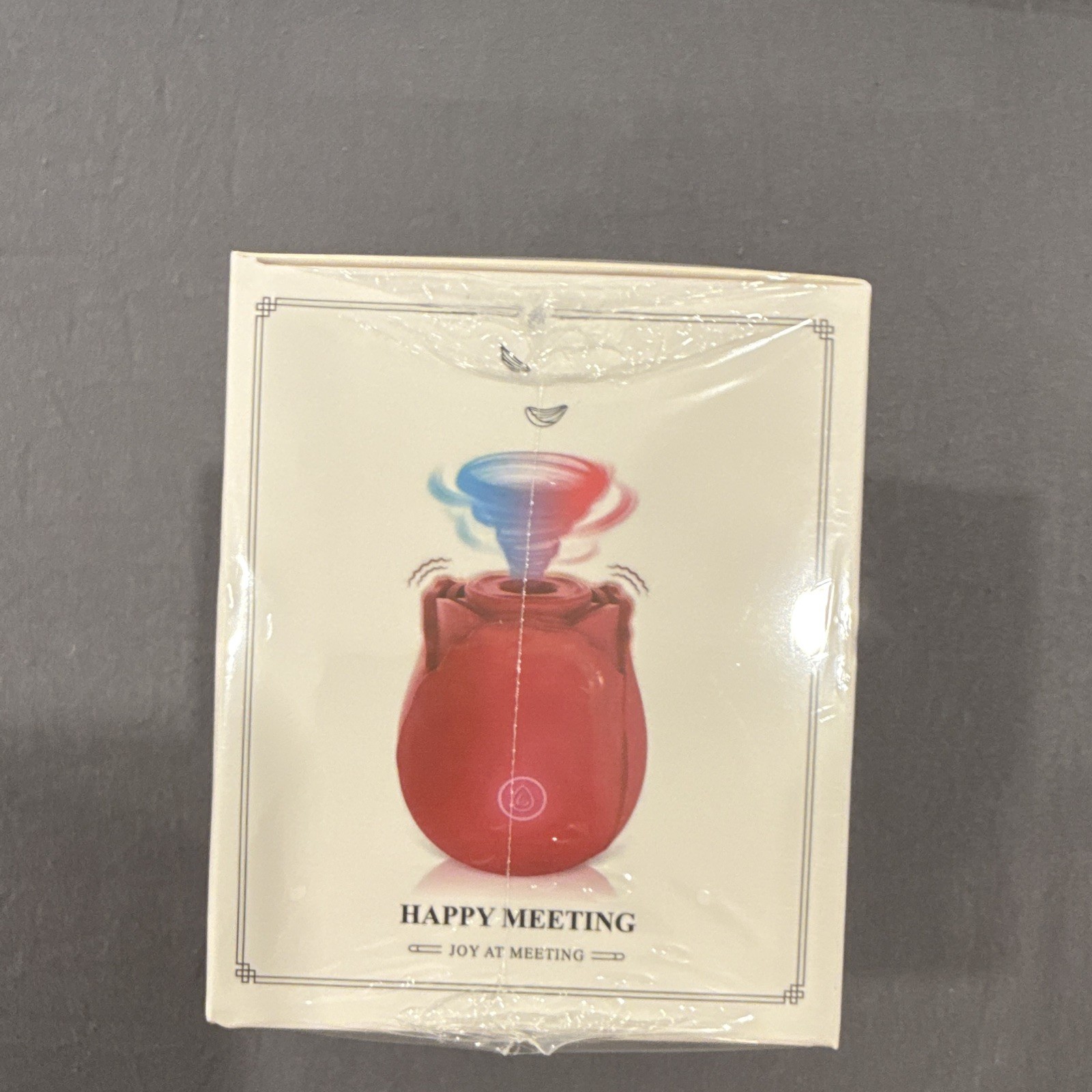 Happy Meeting Rose Shape Mini Vibrating Massager Red USB Rechargeable IPX4
