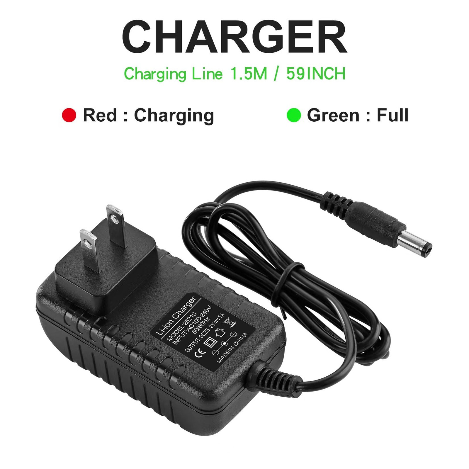 Massage Gun Charger 24V ~ 25.2V 1A for 24V..