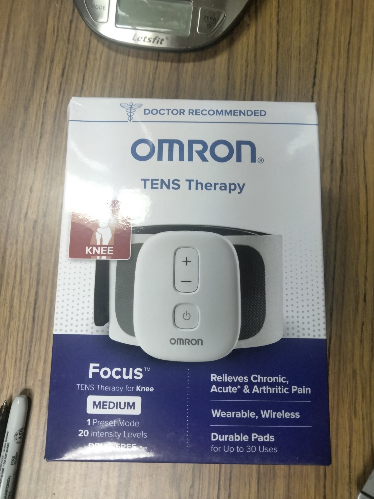 NEW Sealed Omron Focus TENS Therapy Knee Unit Wireless Muscle Stimulator Medium